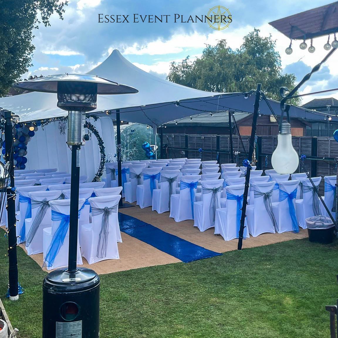 An amazing wedding renewal that we hosted and planned for a lovely couple!
We had very limited space to seat 60 guests in a garden based in #canveyisland but we made it work!
We had supplied an overhead stretch tent with electric heating, x60 chairs with covers, x3 circular tables, festoon lighting with flooring and also supplied x2 gas mushroom patio heaters for@the comfort of the guests.
We ask supplied decorations, wireless microphones, FBT soundsystem and x2 bar staff.
We are happy to announce the day went smoothly and the customers were very happy.
For any enquiries please email us, info@essexeventplanners.co.uk
#letthepartybegin