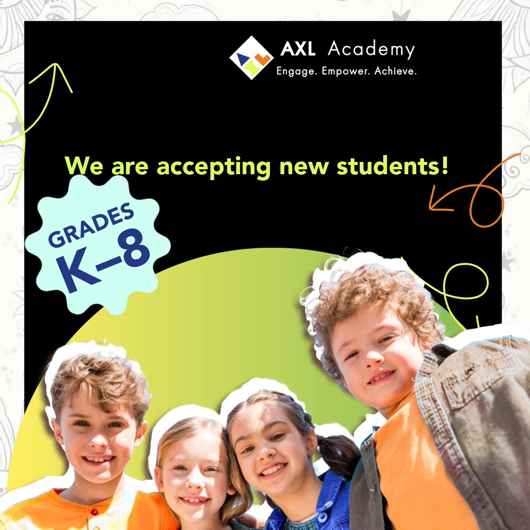 Enrollment is open and spots are filling faster than expected.
If your child isn’t being challenged, supported, or inspired at school right now, you’re not alone. We hear this from families every day.
At Axl Academy, we do things differently. Smaller learning environments. Real relationships. Personalized support. A place where students are seen, heard, and pushed to grow.
Families are choosing Axl because their kids deserve more than just getting by. They deserve to thrive.
We’re now enrolling for upcoming sessions, but space is limited.
If you’ve been thinking about making a change, this is your moment.
Apply today or reach out to learn more.