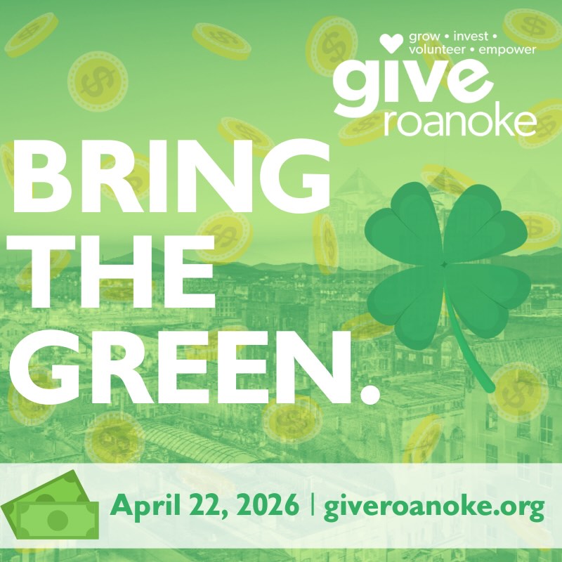 GIVE Roanoke is coming!!! Get ready to join us and almost 100 local nonprofits as we continue helping children in our community. Mark your calendars for April 22! #giveroanoke #investinginchildren