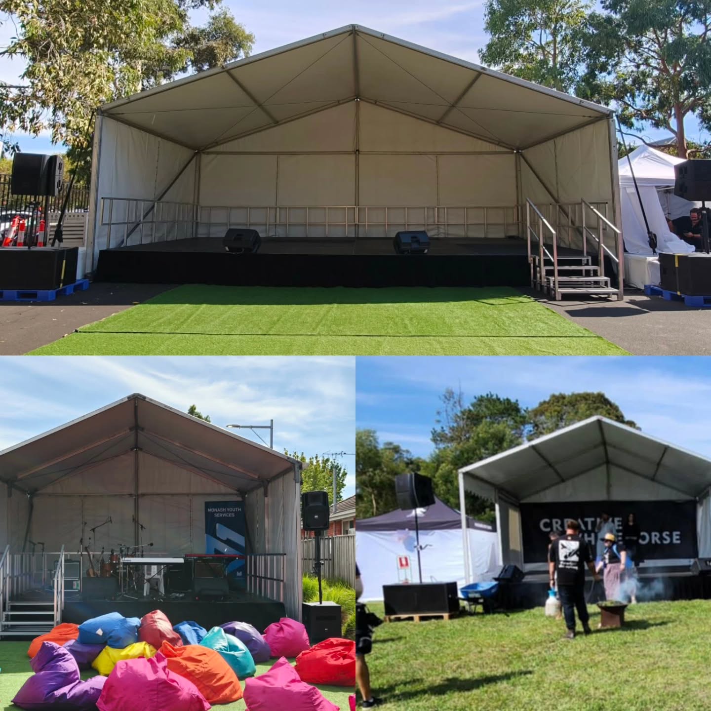 Finishing off the week with 3 stages at 2 community festivals and 1 team of legends behind it all.