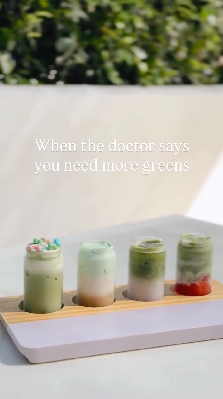 Matcha flights at Morning Lavender 🍵🩷