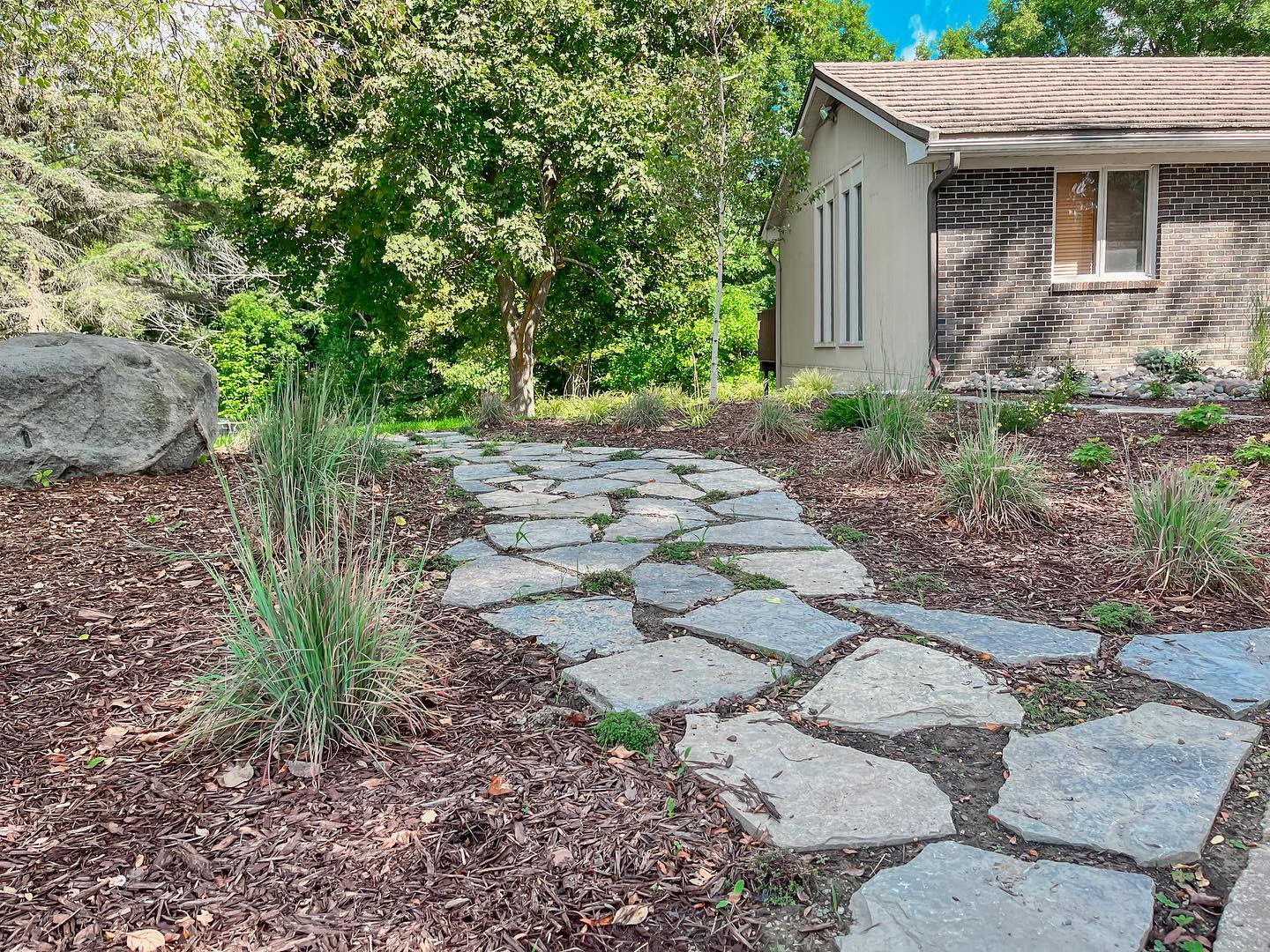 This home is on a beautiful lot right on the Grand River, but the landscaping was overgrown and outdated. With the introduction of some natural stone and intentional plant material, it’s feeling nice and refreshed!
#strawberryfieldslandscapedesign #residentiallandscape #michiganlandscapers #westmichiganlandscaping #michigangardening #lansinglandscaper #landscapedesign #michigan