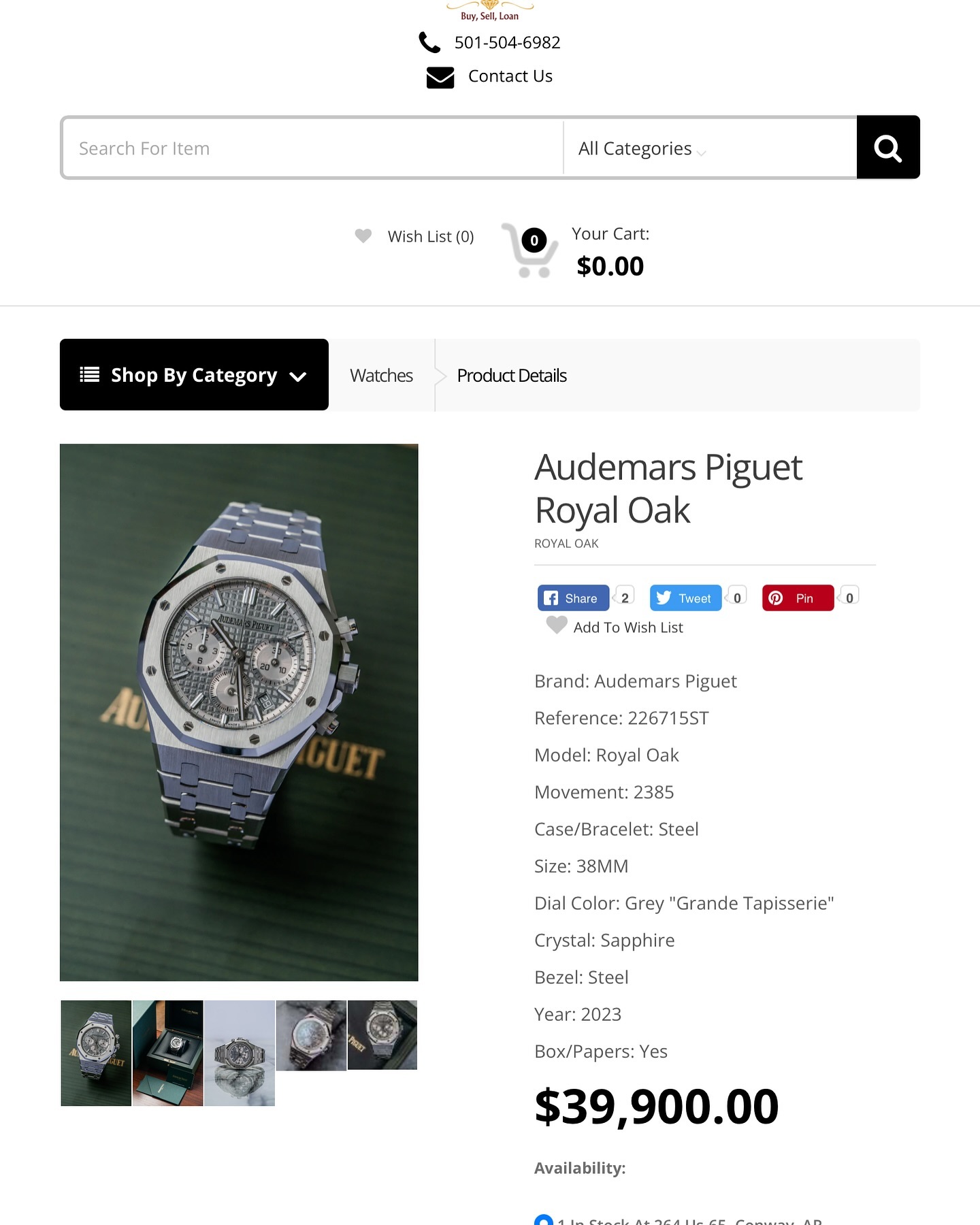 We just added a new watch to our website this beautiful AP Royal Oak. If you’re wanting to look at more photos of it, it is on our website as well. Feel free to go check it out. Feel free to message us on the website or here on Instagram as well.