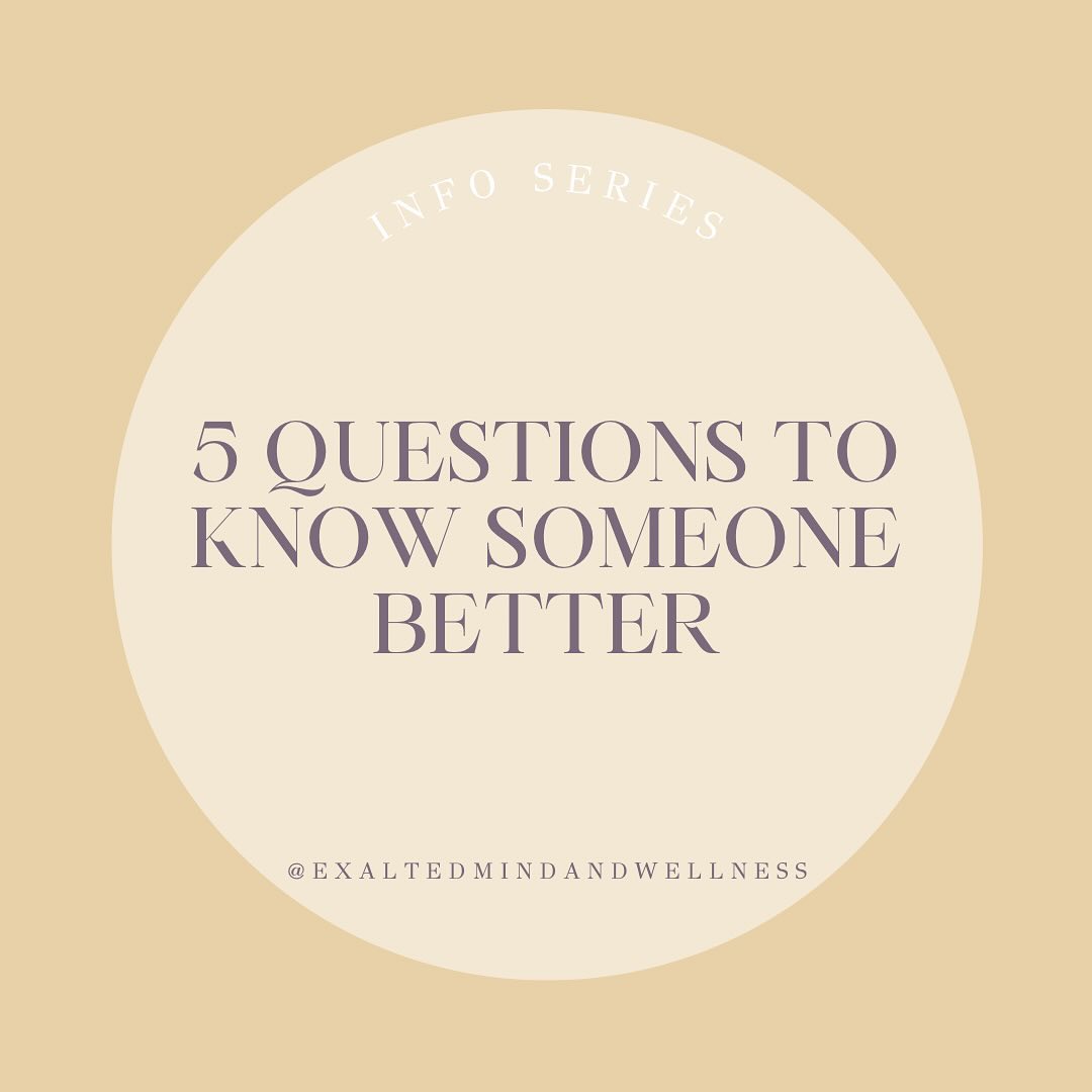 Happy Sunday! 💛
Here are five thoughtful questions to foster deeper understanding and empathy in your relationships 🌱
Let's continue the conversation about holistic well-being and the importance of genuine connections. What other questions do you find valuable in getting to know someone better? Share your thoughts in the comments. 🤗💬
#exaltedmindandwellness #holistichealth #deepconnection