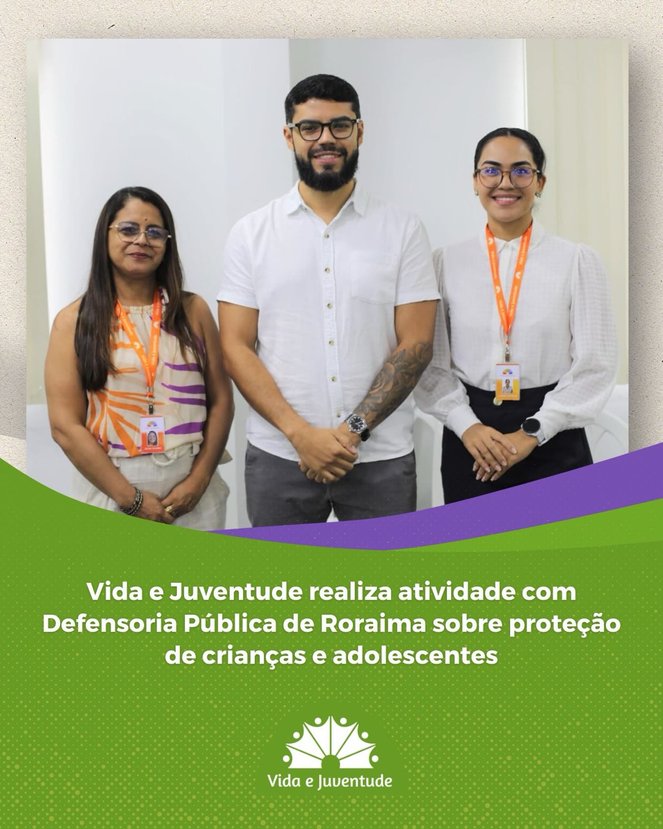 🔸O Vida e Juventude realizou, no dia 6 de março, uma atividade na Defensoria Pública do Estado de Roraima, em Boa Vista (RR). A atividade contou com a participação das técnicas Lorena Meireles e Silvia Tavares.
O encontro teve como objetivo apresentar e dialogar sobre fluxos e estratégias de atuação voltadas à proteção de crianças e adolescentes, compartilhando informações com defensoras, defensores públicos e servidores que atuam diretamente na garantia dos direitos desse público.
Confira a matéria completa em nosso site.
🌐 www.vidaejuventude.org.br | link na bio!
#vidaejuventude #direitoshumanos #criançaeadolescente #proteçãodecriançaseadolescentes