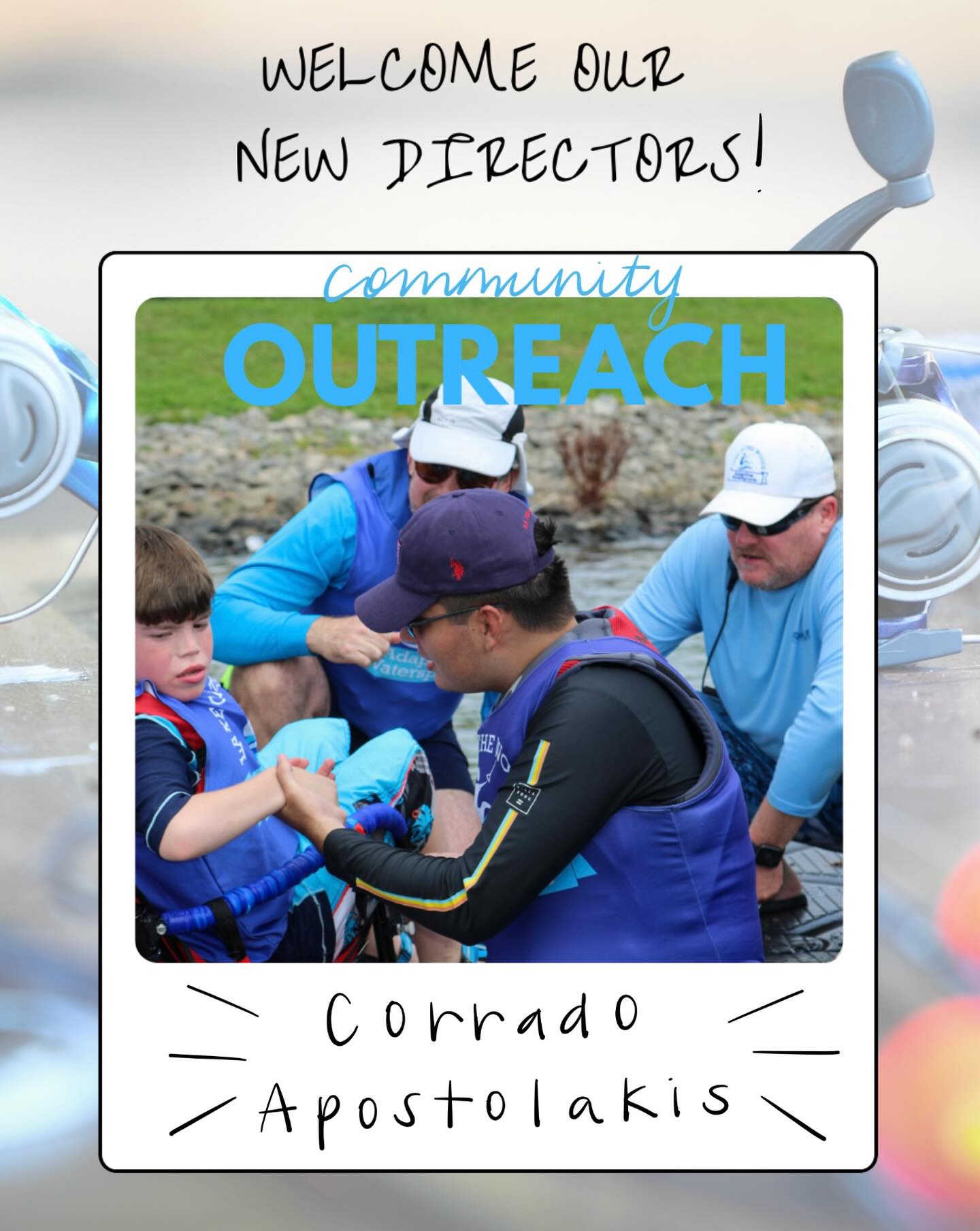 As we continue to grow, we’re always looking for new ways to strengthen our impact.
We are proud to introduce:
Corrado, Director of Community Outreach 👥
Corinne, Director of Digital Media 📲
Both individuals have volunteered with LOW Adaptive Watersports since the very beginning. They embody who we are, what we stand for, and why it matters.
As our organization grows, so does our responsibility to connect, communicate, and represent our mission in a bigger way. These roles are about strengthening that impact and making sure our resources reach the people who need it most.
If you have any questions or fun ideas, please reach out! Contact information is on the last slide 💙 #nonprofit #growthmindset #volunteers