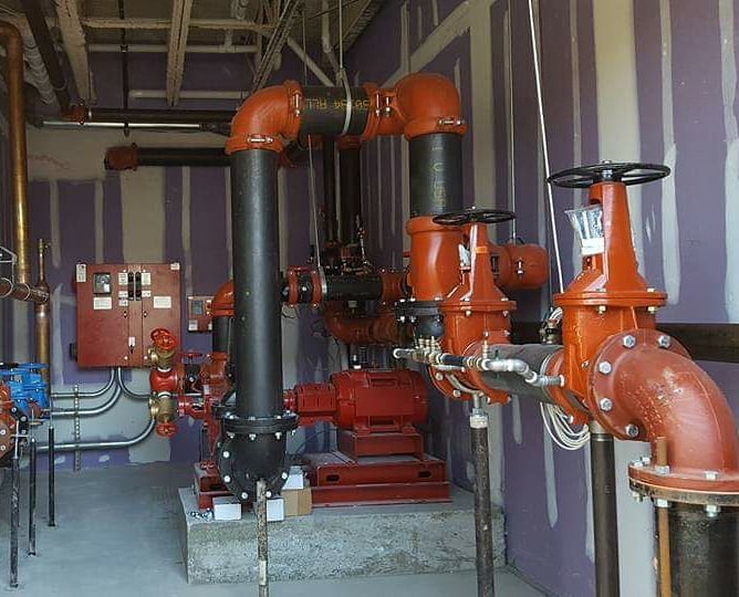 Pump room at assisted living #firepump #firesprinklers #fireprotection