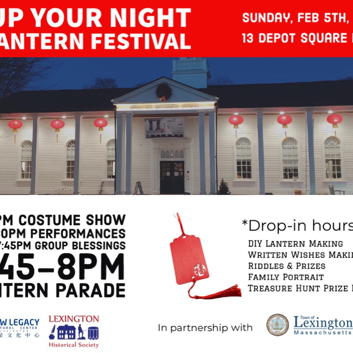 All set for tomorrow’s lantern festival celebration, co-hosted by Chinese American Association of Lexington (CAAL), NLCC, and the Lexington Historical Society in partnership with the Town of Lexington. #lexingtonma #lexingtonmassachusetts For those who can’t come in person, please tune in @lexmediatv Live stream: https://www.youtube.com/watch?v=diuue7qGZXs Special thanks to @savagererealtor for all the help in putting these lanterns up! We couldn’t have done it without you!
@lexhistsoc