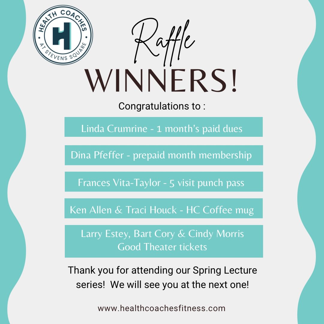 Congratulations to the raffle winners from our first “Lunch the Learn” earlier this month! Thank you to all who attended and we will see you at the next one! Stay tuned!