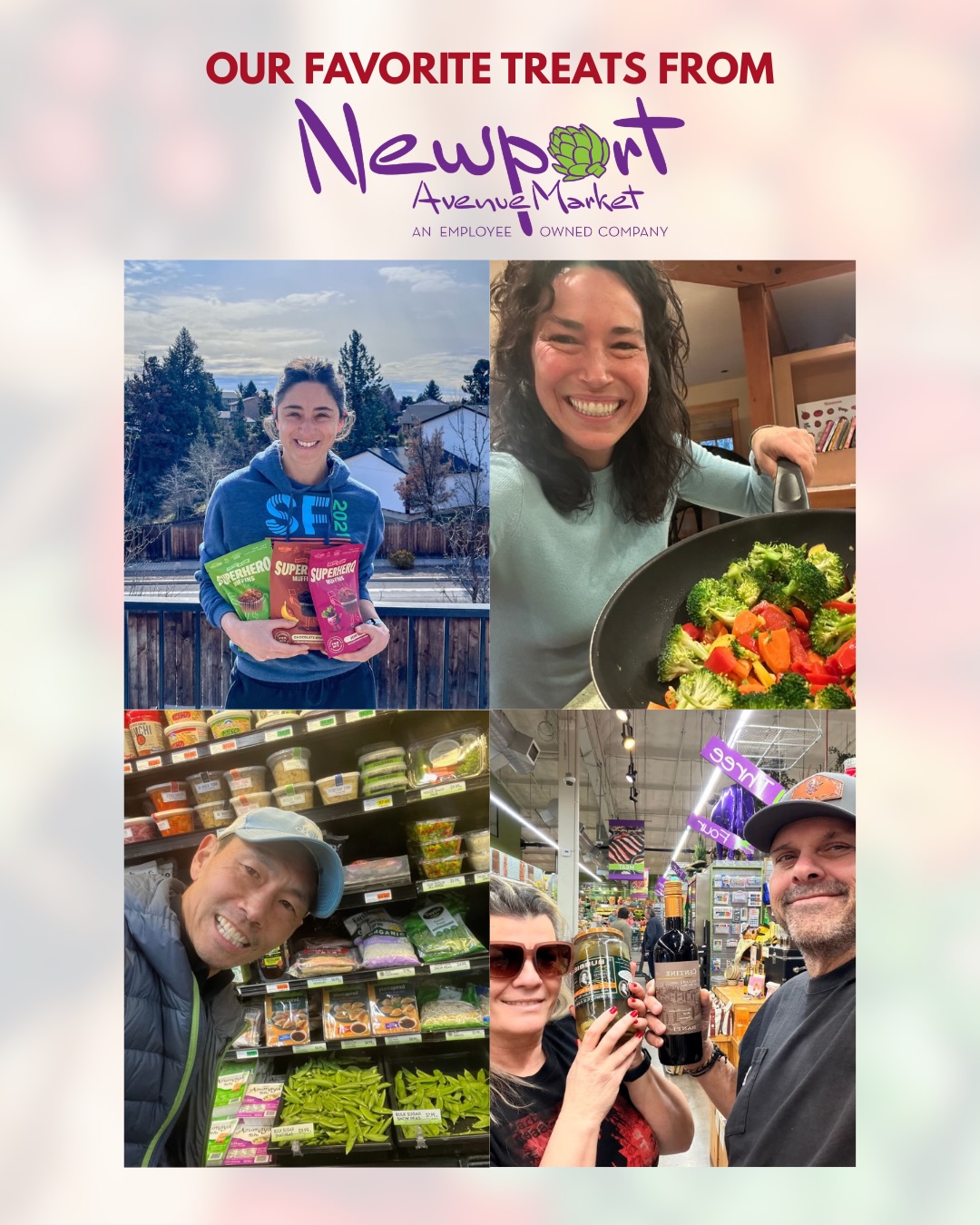It’s difficult to pick a favorite treat from Newport Avenue Market, but these Family Kitchen Board members did their best to narrow it down!
Allison loves the Superhero Muffins, Michelle and Greg both enjoy fresh veggies, and Lior + his wife stock up on pickles and wine 😋
Remember that Newport will be collecting donations and matching them up to $100,000 all year long, so your generosity has double the impact! 🔥
What’s your favorite treat from Newport?