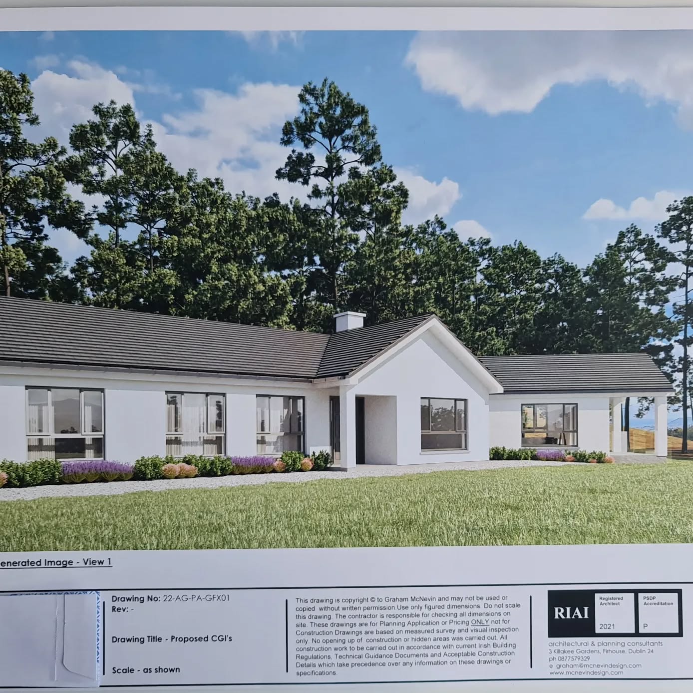 Planning submitted for this project in Enniskerry, coastal & mountain views while the forest behind creates an amazing backdrop. 360 degrees of pure unadulterated Wicklow beauty! Printed by Clearprint.ie ❤️ #architecture #irisharchitecture #gardenofireland #homerenovation