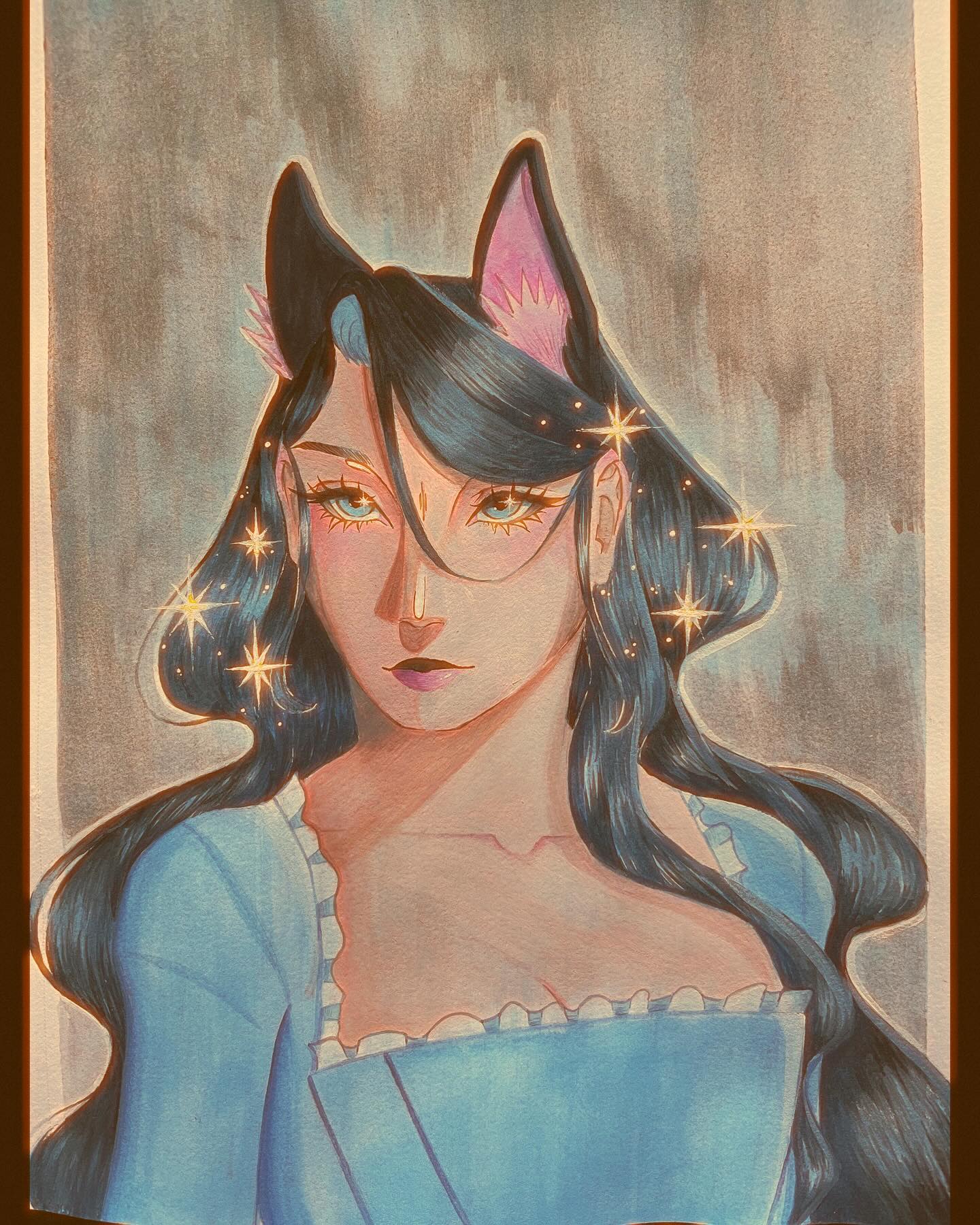 The First Witch✨
Selene Villalobos
-
“Something about her, drew you to her as she gazed upon you, you see nothing but stars twinkling in her hair, the more she smiled the brighter the light. Strange as it seemed I couldn’t help but think of the night I found her in the woods almost lifeless, my fallen star, I nursed her back to health, she’s more lively than ever and yet I feel as if I’ve fallen under her spell.”
- Zachariah
-
I was very inspired by @carolinejamhour their art is breathtaking, I stumbled upon one of her pieces when looking for inspo and I had to look for her insta. Her art style is of the stars being in the hair of the women she draws or around them. One of her pieces in particular was the embodiment of how Selene should be.
-
#gouache #gouachepainting #gouacheart #paintings #drawing #drawings #sketch #sketchbook #oc #ocdrawing #art #artgallery #artist #stars