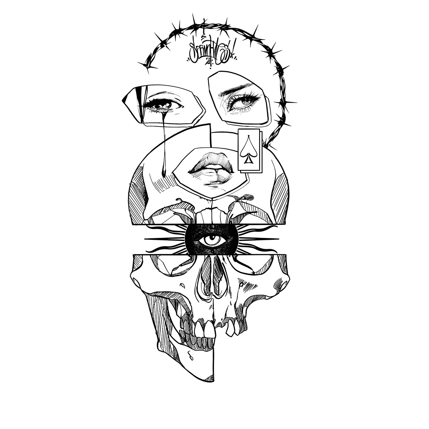 Available.
Shoot me an email: inked@sprinked.com
or DM to snap one up.
I’d love to do any or ALL of them be it small or BIG. Can be tweaked or elaborated.
💀🔥💀