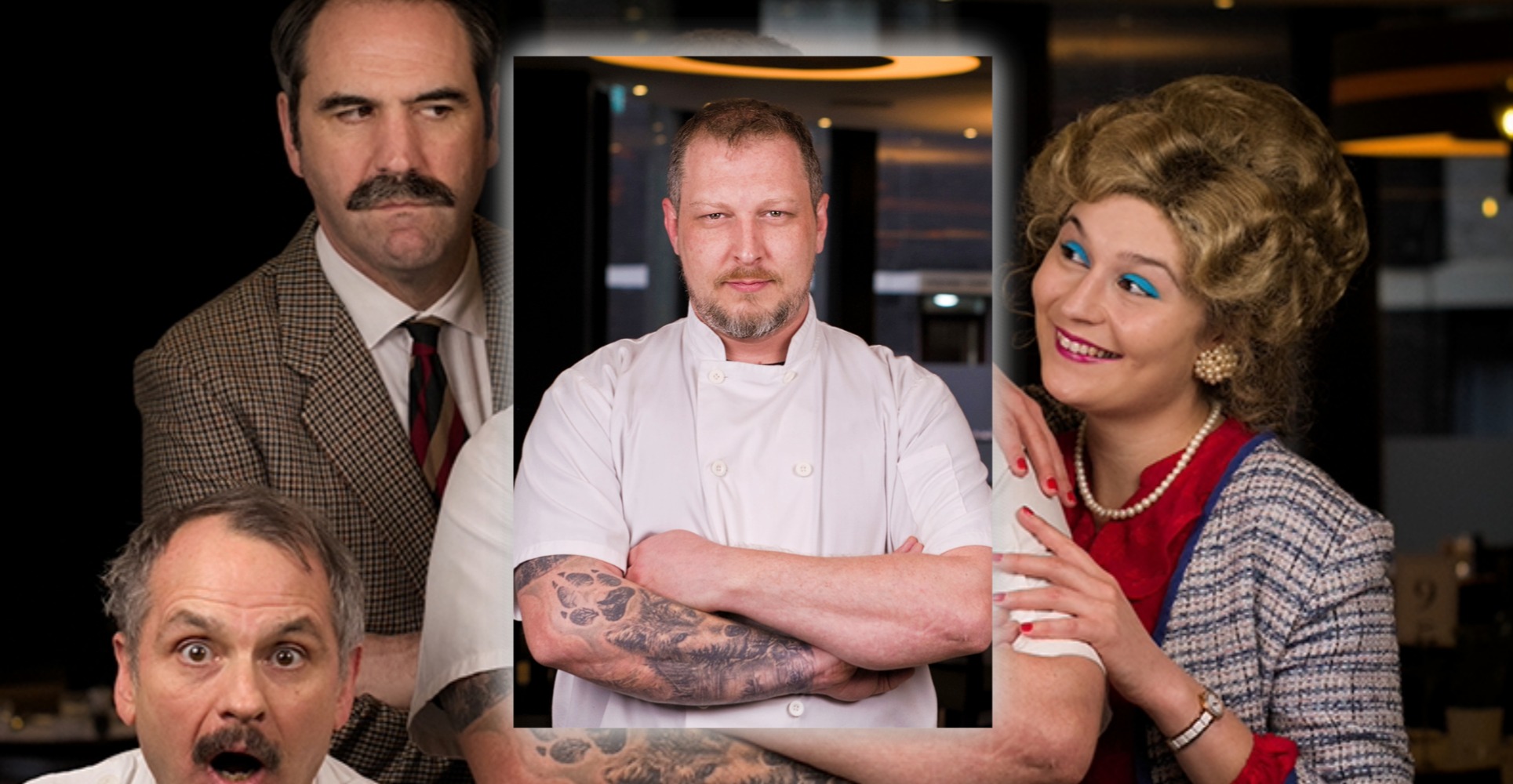 From Gordon Ramsay to Basil Fawlty: acclaimed chef takes charge of London’s most chaotic restaurant.
Faulty Towers The Dining Experience is delighted to announce that acclaimed chef Jonathan Bradley has joined the team as the new Head Chef at the President Hotel in London, ushering in a refined new chapter for the show’s much-loved three-course dining experience.
The newly revamped set menu includes:
- Tomato soup with basil oil (VE)
- Roast chicken with gravy, carrot purée, savoy cabbage, baby carrot and dauphinoise potato
- Sweet potato and courgette timbale (VE)
- Lemon and berries cheesecake with chantilly cream and fruits of the forest compote