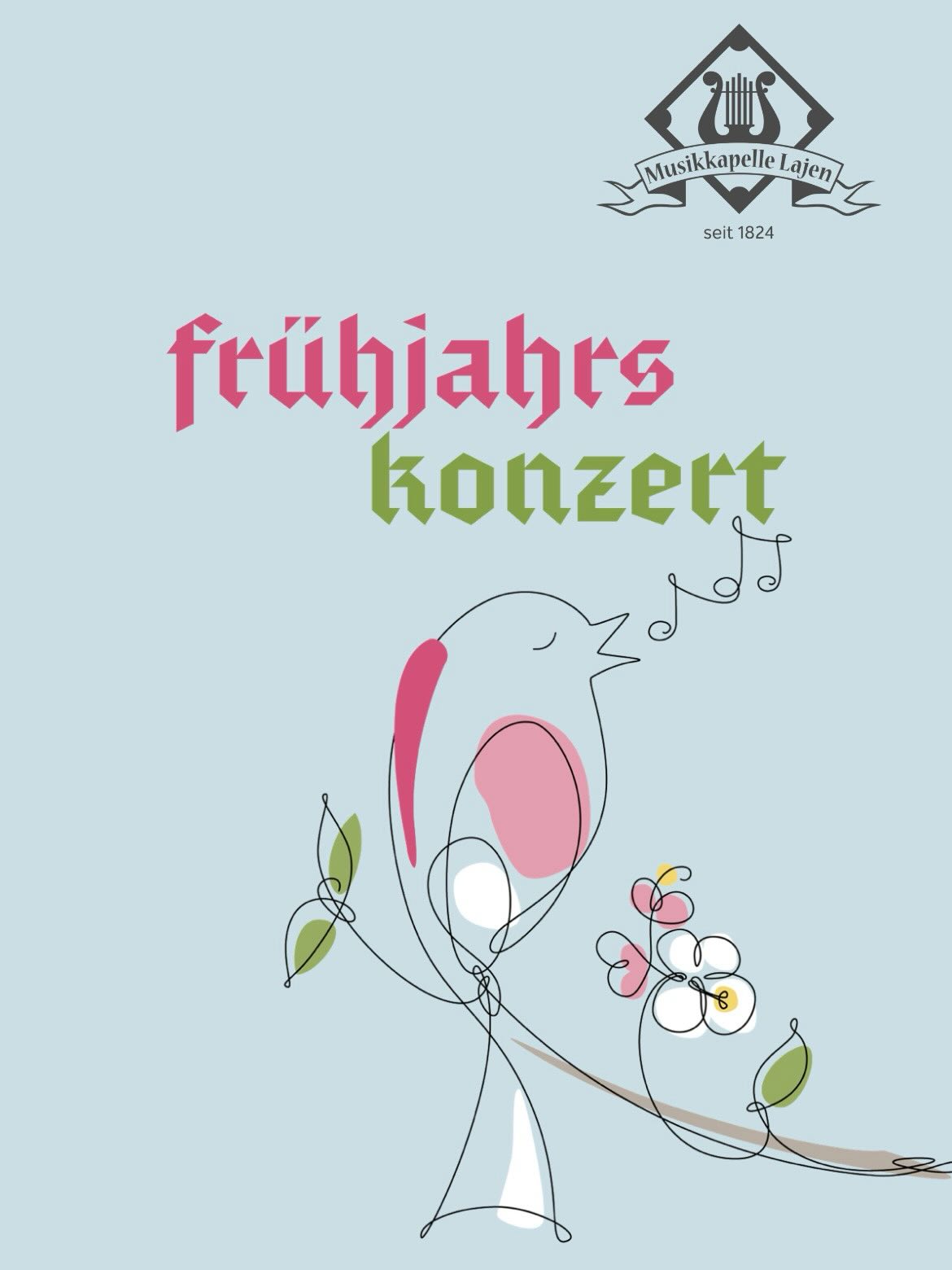 FRÜHJAHRSKONZERT 2026
Der Countdown läuft. Wir laden herzlich zu unserem traditionellen Frühjahrskonzert ein.
📅 28.03.2026
📍 Kulturhaus von Lajen
🕗 20:00 Uhr
Nach einer intensiven Probenphase können wir mit Stolz unser heuriges Frühjahrskonzert präsentieren. Auch für euch liebes Publikum wird’s spannend. Zwischen traditioneller Blasmusik, lateinamerikanischen Klängen, einem Solo für 4 Klarinetten und moderner Blasmusik ist für jeden etwas dabei. Deshalb: freut euch auf einen schönen Abend voller Musik.🎶
Bis Samstag!✨
#mklajen #frühjahrskonzert2026 #blasmusik #lajen #musikverbindet