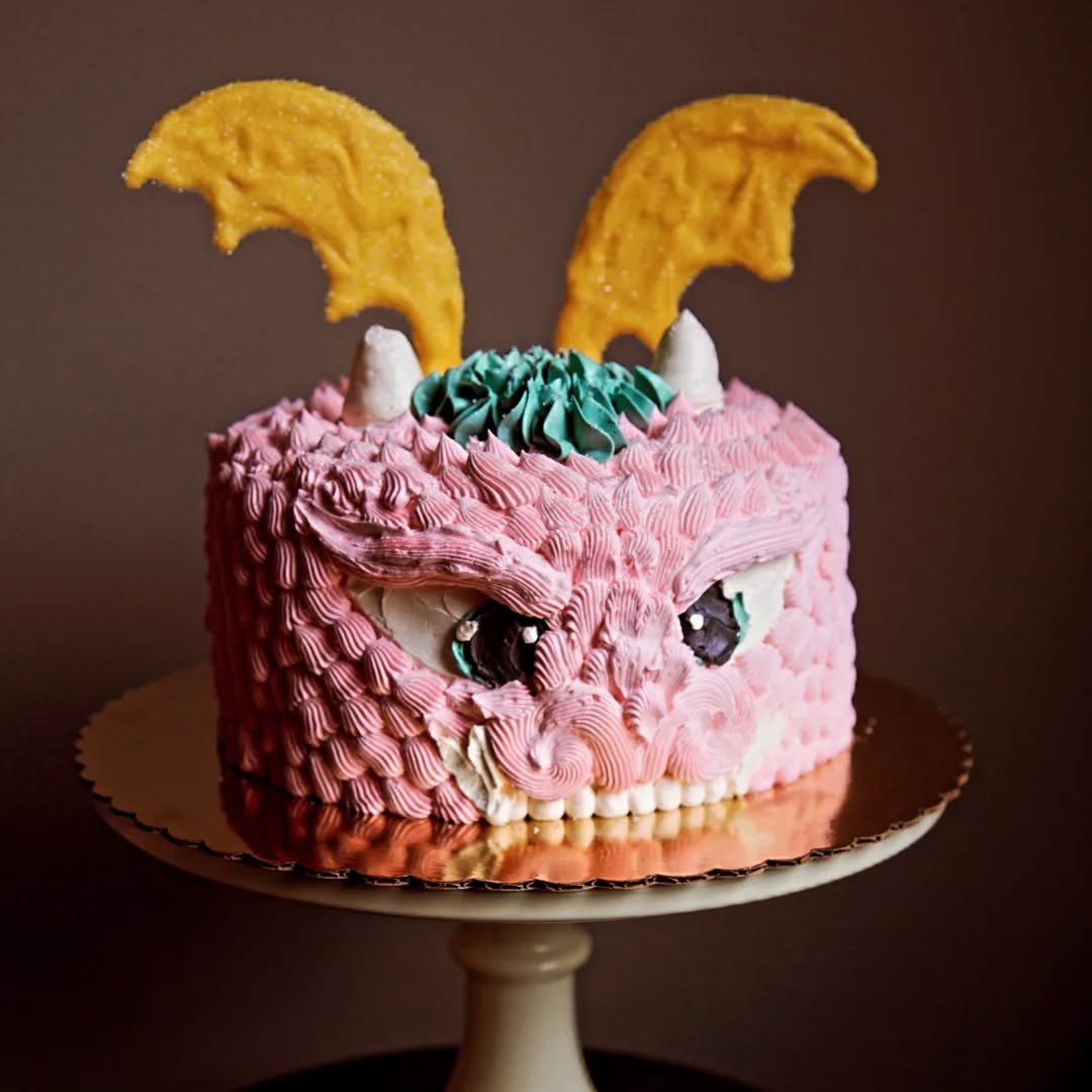 Who says dragons can't be pink?! I REALLY loved making this dragon cake for a local birthday girl. It's all buttercream except for the white chocolate wings, with sanding sugar for a bit of sparkle. ✨️
What's inside? Chocolate cake with a blueberry-raspberry Swiss meringue buttercream.
One of the best things about being a baker who specializes in custom treats is getting to try new things and make someone's day just a little more special. Happy birthday to the birthday girl, and thanks for choosing Blue Canary Bakery!
#dragoncake #dragon #customcake #pinkdragon #charactercake #fantasycreature #pinkcake #cakesofig ##cakesofinstagram #smallbusiness #womanownedbusiness #twincities #twincitiesbaker #stpaul #mpls #stp #minneapolis #minnstagram #funcakes #partycakes #localbaker #bluecanarybakery