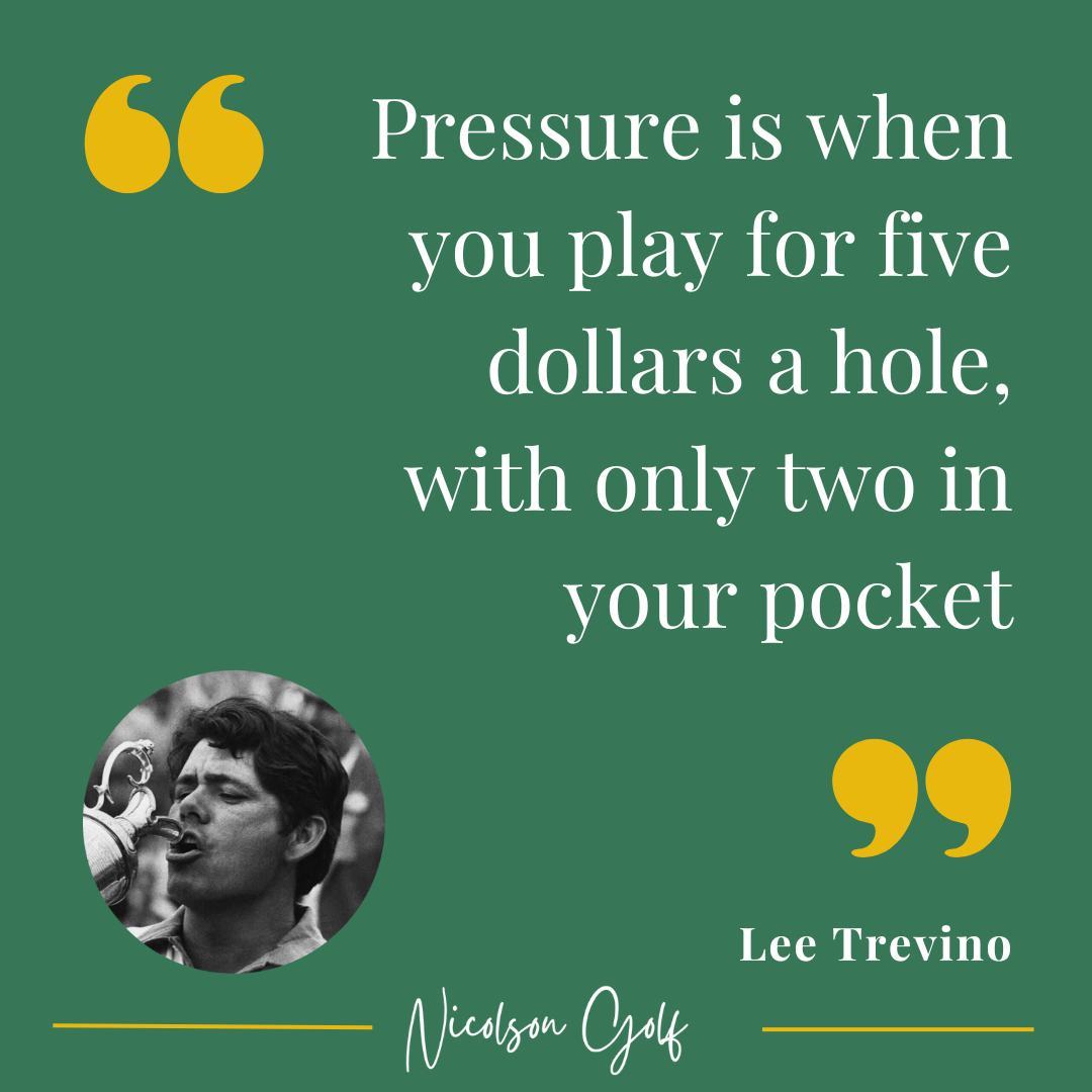 An old quote but worth reminding how the great golfers learnt their craft and earned their swagger. I like removing consequence as a variable when working on something challenging in practice, but am mindful to put it back in as a progression. You need to road-test a change to know it will work when you need it. Not doing so can create the illusion of skill. #golfskills #golfpractice