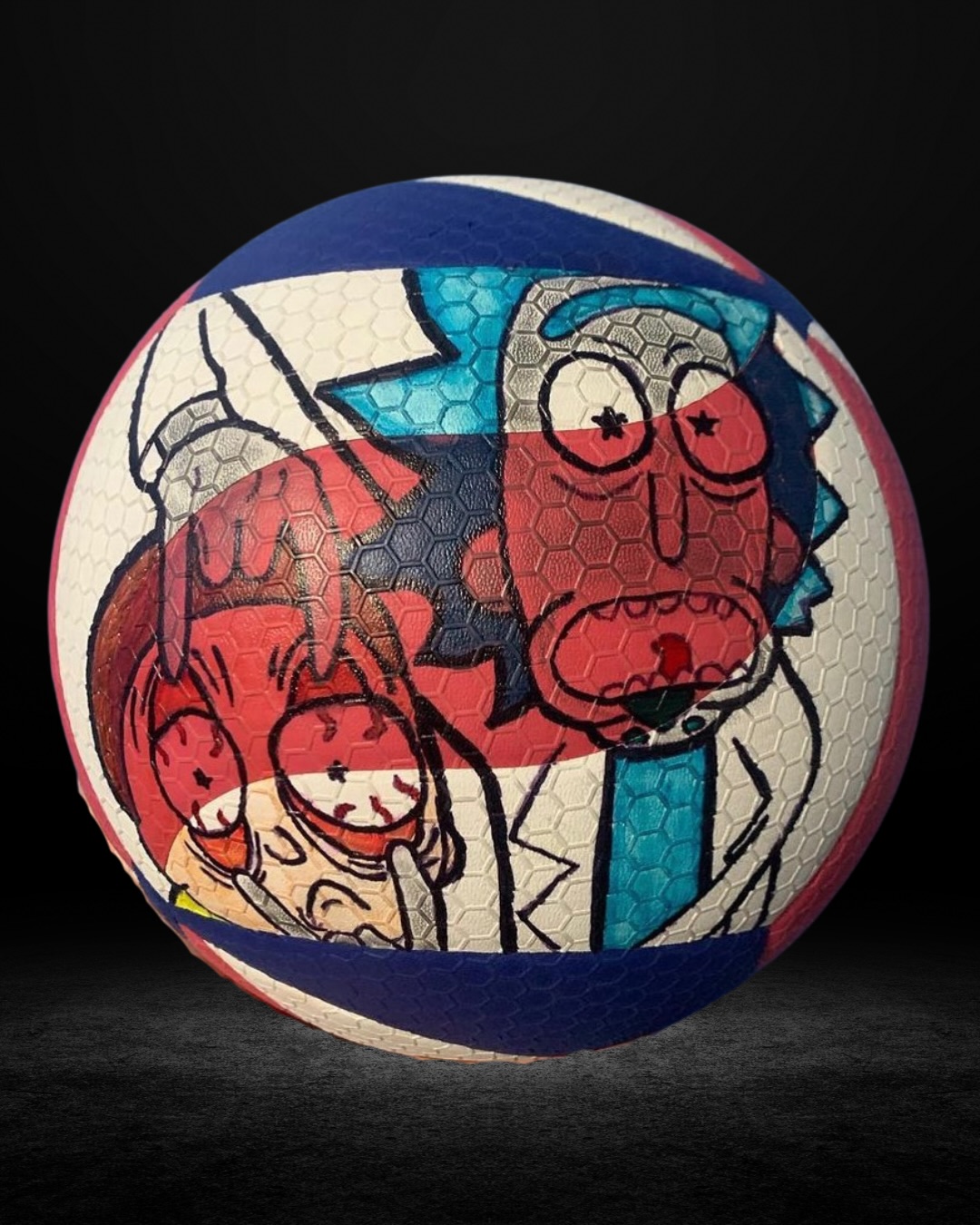 Any “Rick and Morty” fans?! @myinty_artz ‘s 🏐 artistry crossover is enough of a holdover until the 9th season premieres in 2 months. 🎨
If you would be interested in receiving your own custom volleyball design, message him for more info.!