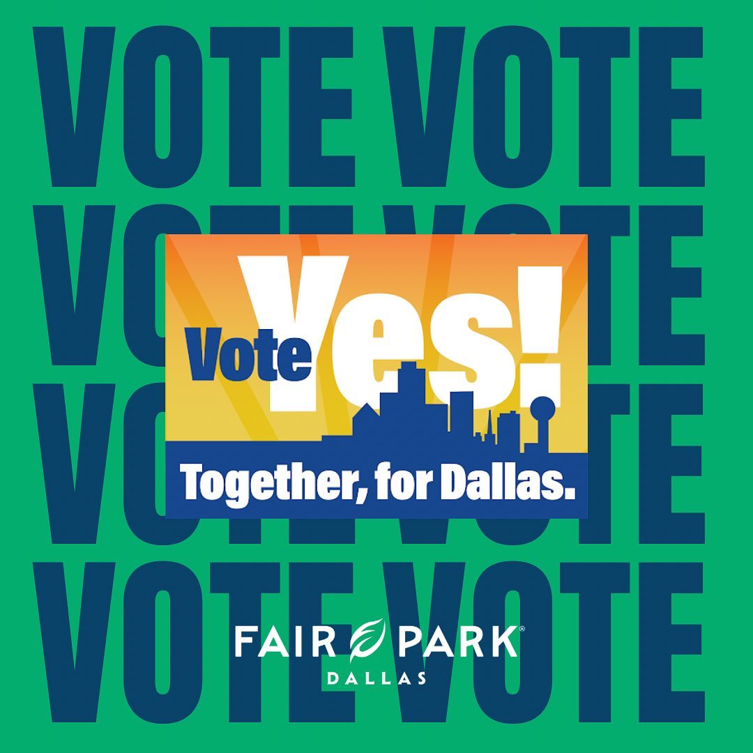 Say YES to all bond propositions to help elevate Fair Park and some of our cultural institutions! 🗳️
These funds will not only enhance parks & trails but also support Fair Park’s iconic institutions like the African American Museum, Broadway Dallas at Music Hall, Texas Discovery Gardens, and the Dallas Children’s Aquarium, as well as safety-critical repairs to the paving and sidewalks in high traffic areas.
Early voting is open from now - April 30 📅 , and mark your calendars for Election Day on May 4. #VoteYesTogetherForDallas
Visit TogetherForDallas.com for details on each proposition, key endorsements, and ways to get involved! Let’s make a positive impact together.