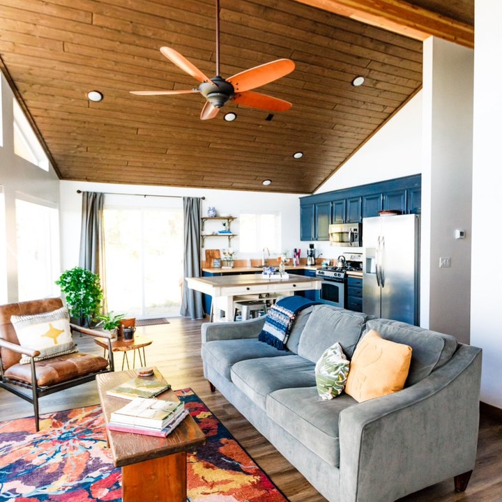 This personal project was a true labor of love as we designed this cabin from the ground up. Cozy, relaxed, and modern, the goal for this property was to create an inviting and comfortable retreat where Airbnb guests can take in the sweeping views of the Cook Inlet and Alaska Range. Along with this goal was the desire to minimize our energy consumption and environmental impact.
The biggest cost of energy is keeping the temperature comfortable, and in Alaska, that means a tight building envelope and an efficient heating system. We prioritized investment in the building envelope with 2x6 construction, spray foam insulation, insulated concrete forms for the foundation walls, and high performance windows. We also installed an Energy Star rated combi-boiler that provides both the heat and on demand hot water for the cabin.
When it came to the interior, we maximized use of:
- decor from local artists and craftsman
- pre-loved appliances and furnishings
- refinished salvaged kitchen cabinetry
Since completion of the cabin, we’ve continued to learn and adopt approaches that are more sustainable and environmentally friendly. Planned future projects include:
- installing rooftop solar panels that will at least cover all electricity demand over the summers
- transitioning the natural gas stove to high efficiency Energy Star electrical induction stove
- transitioning the natural gas dryer to high efficiency Energy Star electrical heat pump dryer
- installing an electric vehicle charger
Contractor: Friesen's Custom Cabins
HVAC Specialists: @extremeheatingak
Photography: @lenaleephotography