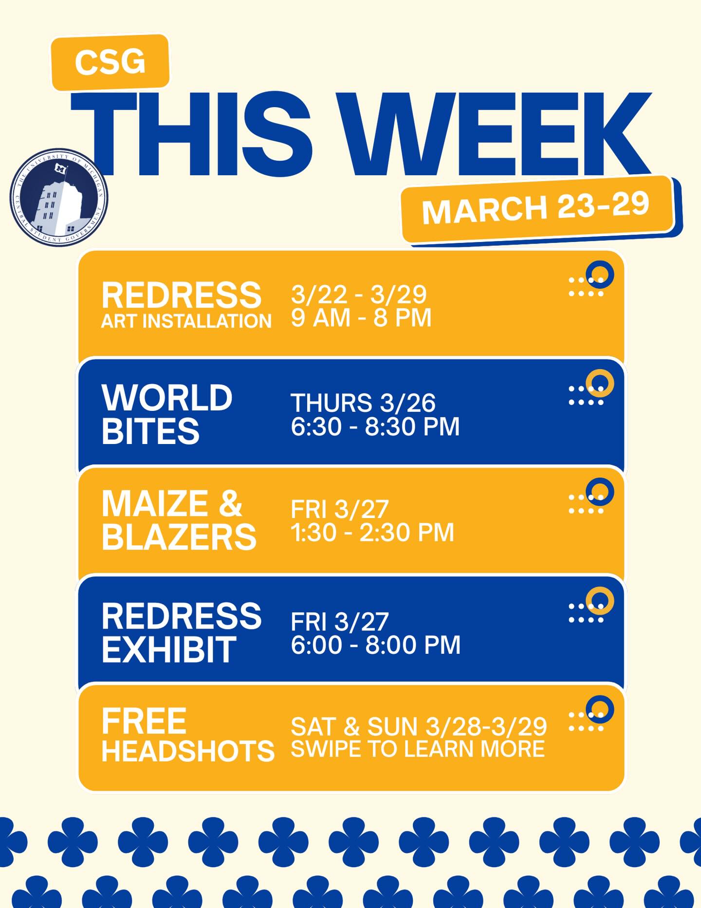 What’s happening in CSG This Week!