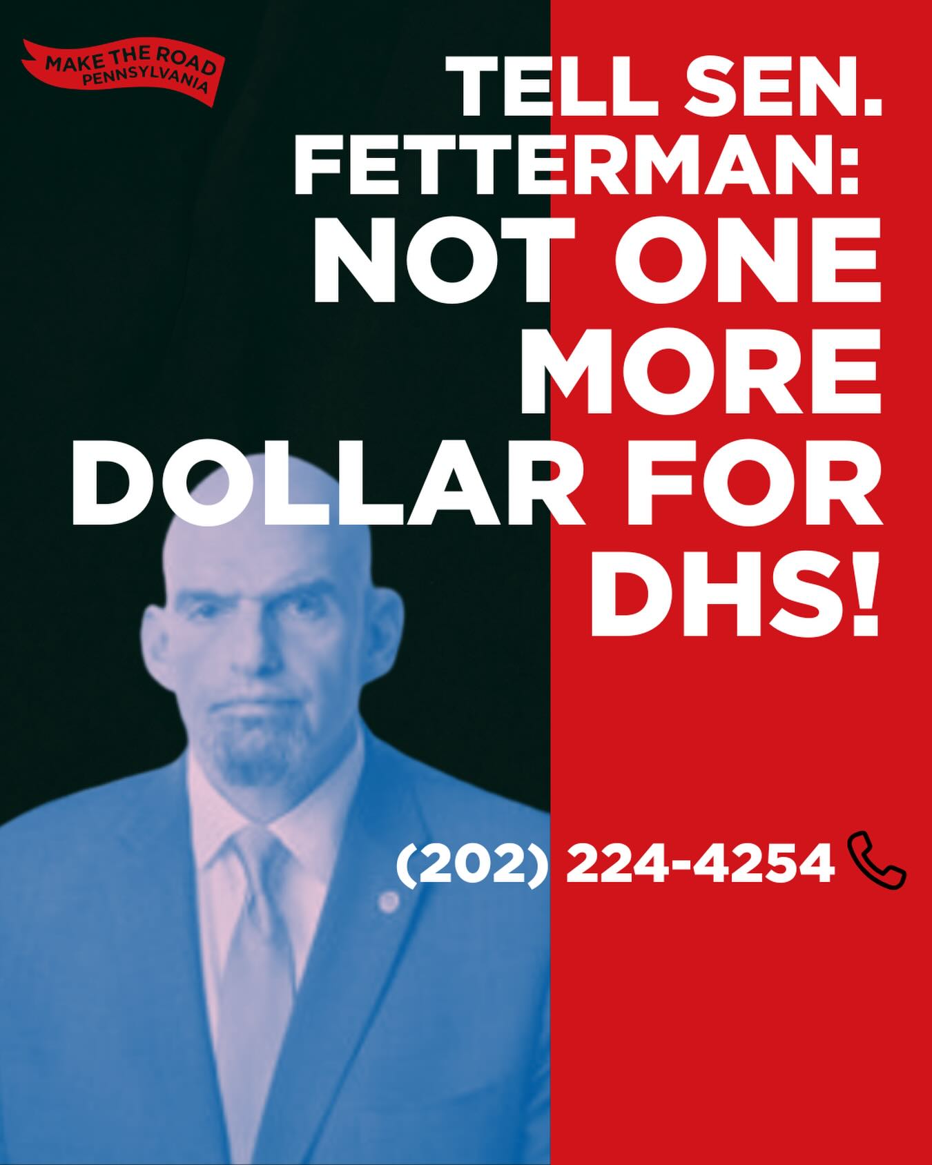 @senfettermanpa has voted to fund ICE, a violent rogue agency, before — but he still has time to do the right thing. Keep up the public pressure: call Fetterman today and remind him that any deal that provides more funding to ICE and border patrol is a non-starter for our communities!