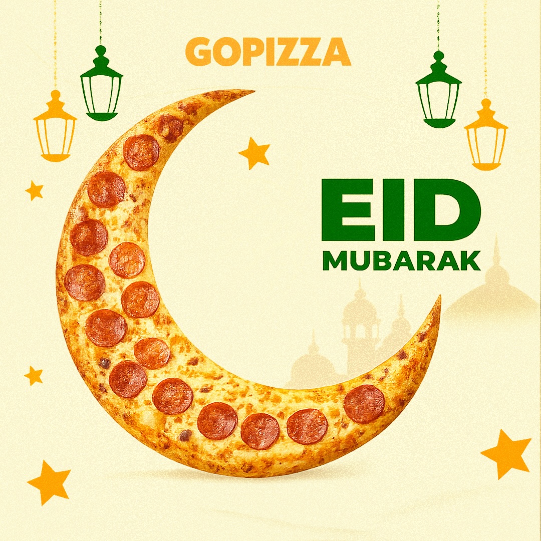 Eid Mubarak from GOPIZZA 🌙
#eid #celebration #pizza #gopizza