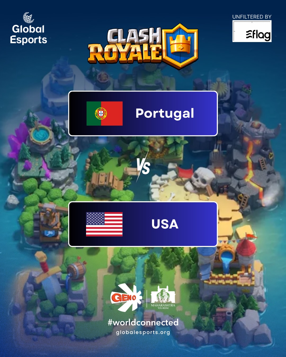 Socks on, let’s go 👀🔥
Two big matchups happening LIVE at Global Esports Arena Mumbai (GEAM) only — no stream, no second chances:
⚔️ Clash Royale LB Round 5
🇵🇹 Portugal vs 🇺🇸 USA
🕙 10:00 AM
🎮 DOTA 2 LB Final
🇲🇳 Mongolia vs 🇮🇳 India
🕙 10:00 AM
If you’re at GEAM, don’t miss the action — this is where it gets real.
#worldconnected #GEGMumbai