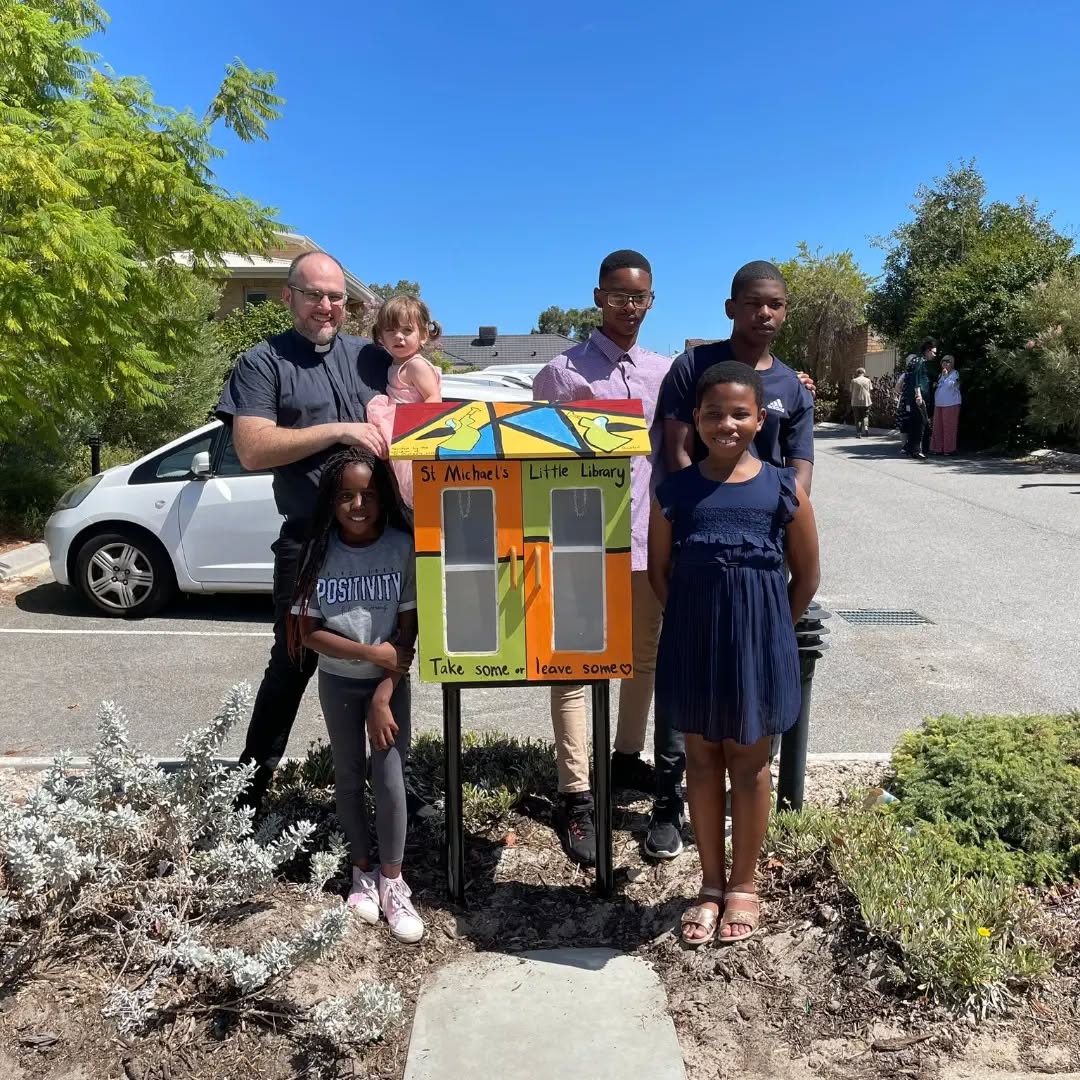 Today we installed our long awaited Little Library! The children have worked very hard decorating the library, built by the local Men's Shed, and provided to us by the City of Canning. Many thanks to @city_of_canning @mensshedswa, Nathan Hoyle for the paint and Robin Grieff for the installation. Please come borrow or add a book, and to admire the children's hard work. #littlestreetlibrary @canningstreetlibrary