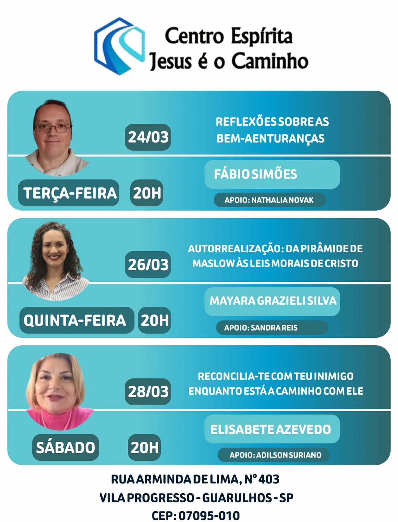 Palestras da semana