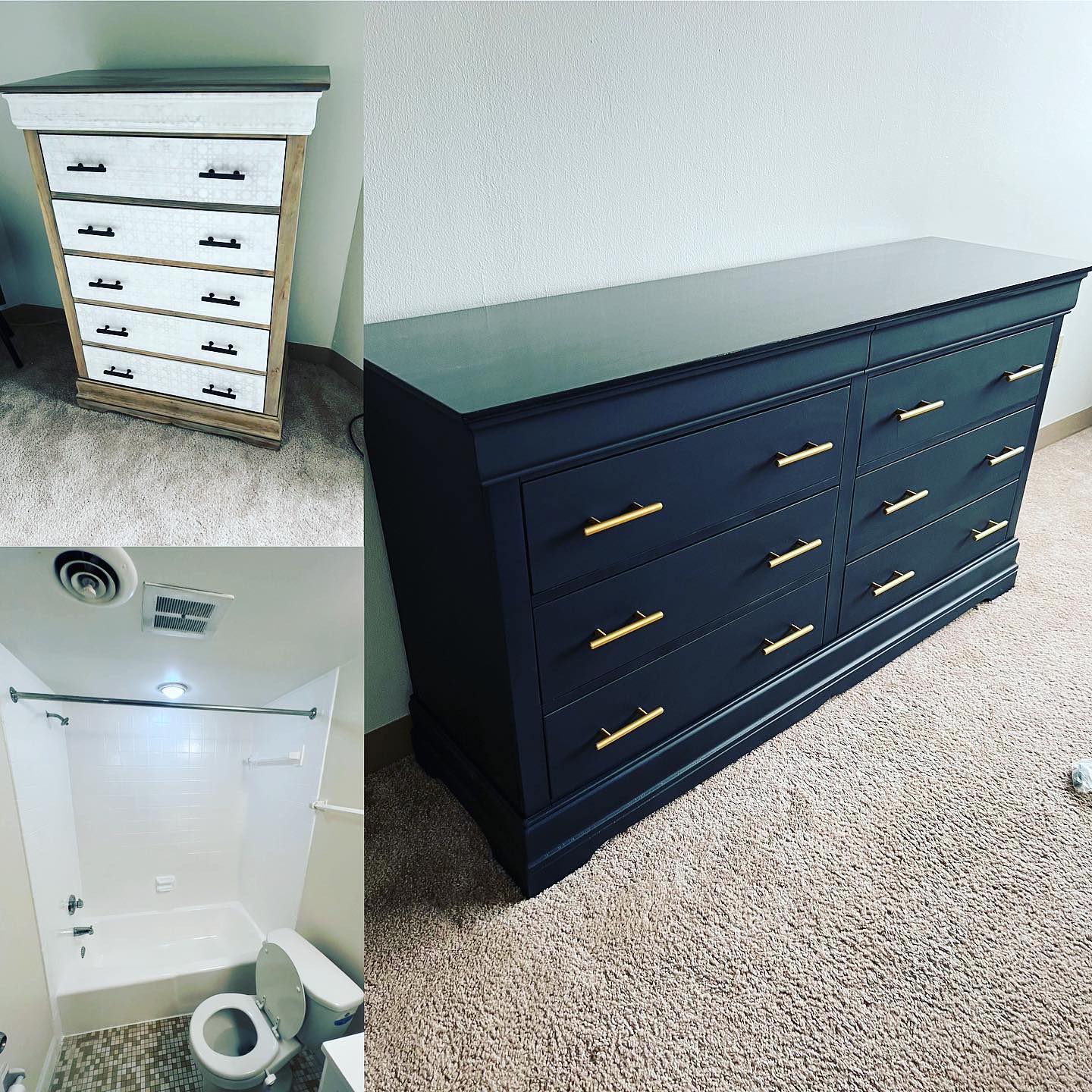 Got the opportunity to do some refinishing work for @walnutcapital. Always satisfying to transform pieces of furniture, or reglaze tub and tile, and see such an extreme transformation!