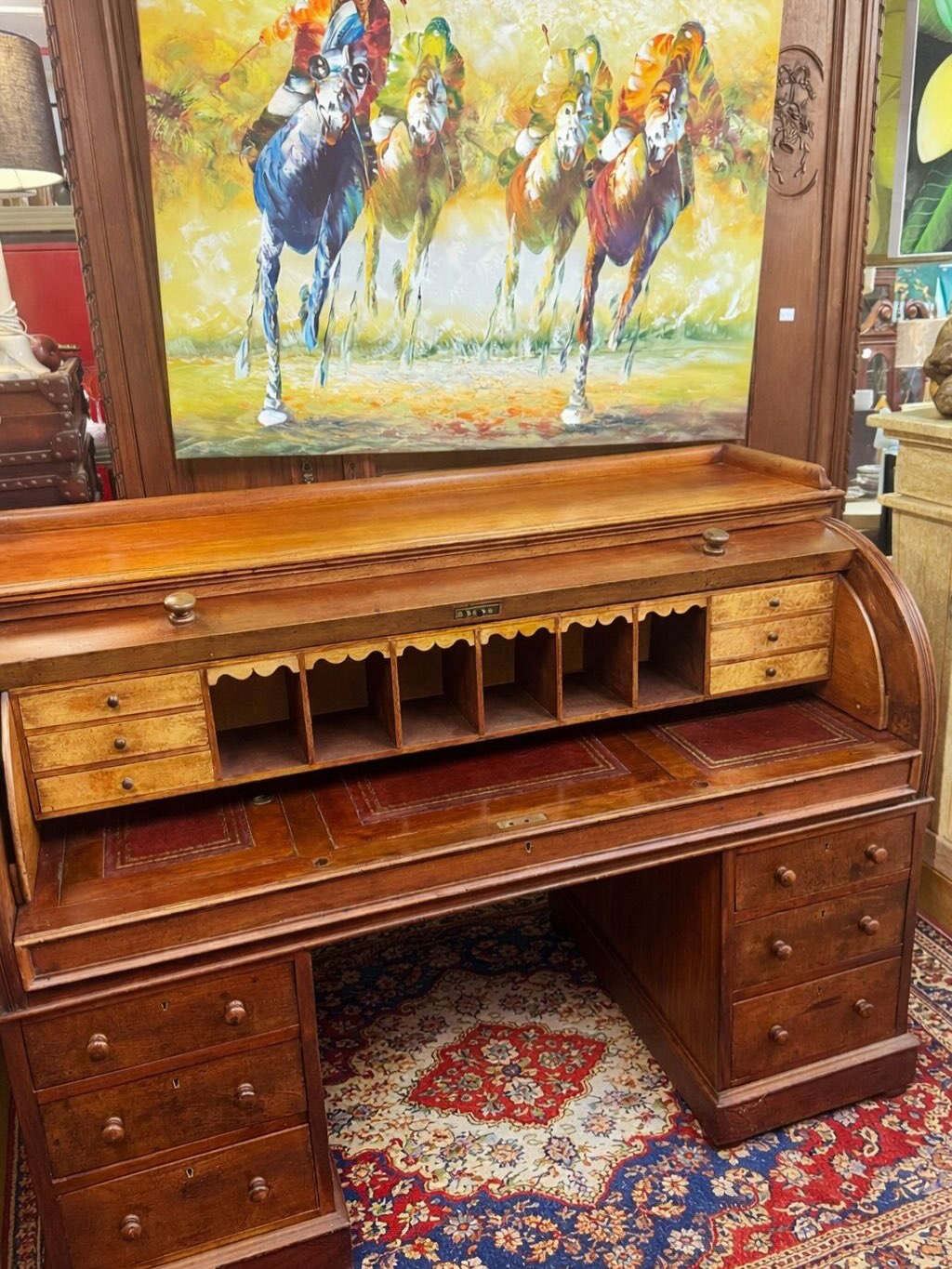 This gorgeous 19th Century roll top desk has a new home - but we have plenty more gorgeous things in-store! Visit our antique warehouse at 44A Wattle Street, Ultimo