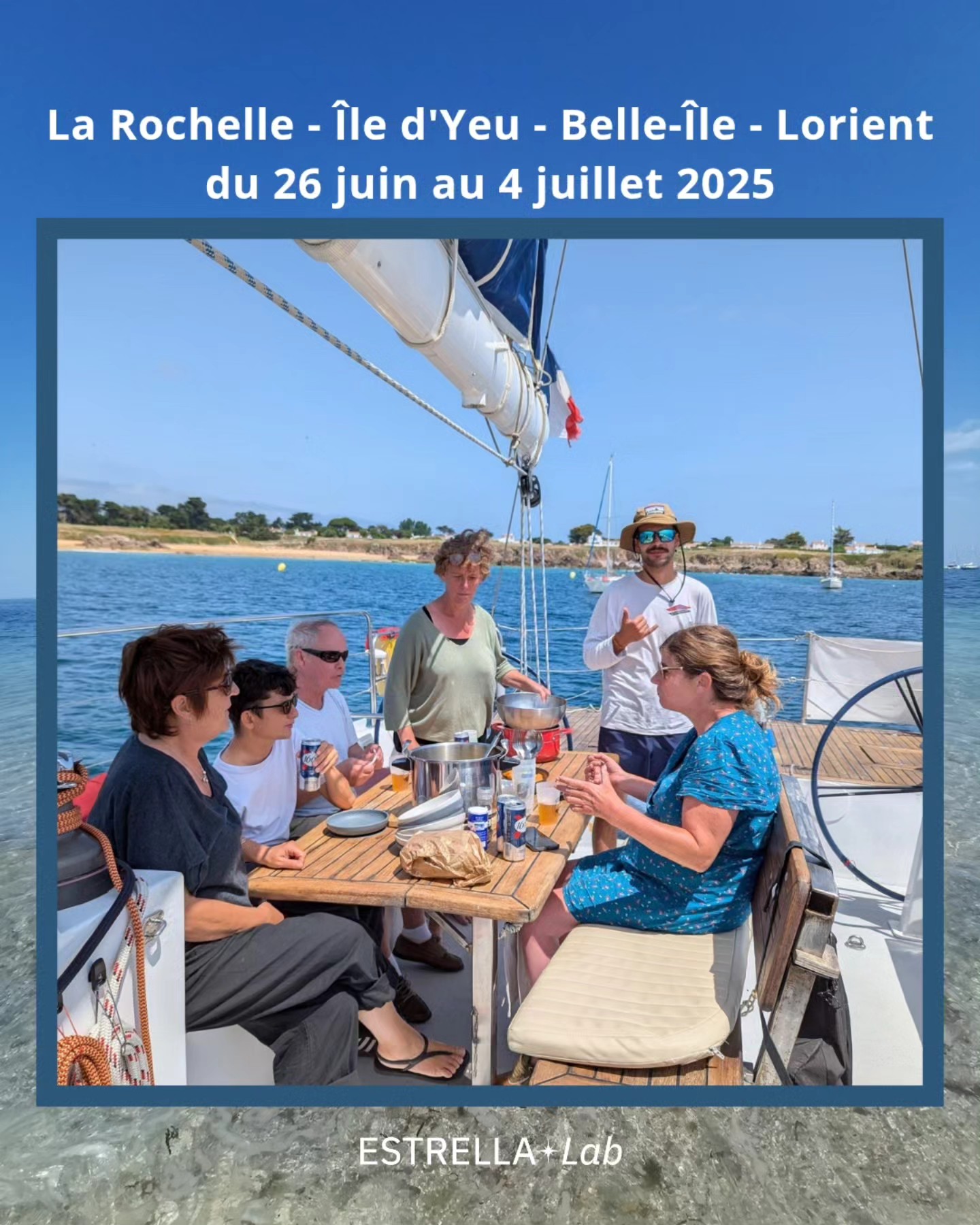 Le 1er grand départ de l’été pour Estrella 💙
Lundi à 19h, on quittait La Rochelle, direction Lorient, en passant par l’Île d’Yeu et Belle-Île.
Une semaine en mer pour vivre la navigation, apprendre ensemble, se reconnecter à l’essentiel.
Des voiles hissées, des manœuvres partagées, des silences marins et de belles conversations.
Des paysages plein les yeux, du vent plein le visage, et des liens qui se tissent dans le quotidien de la vie à bord.
💬 Prochaine escale : une semaine co-construite avec ASBL Gratte, pour une croisière inclusive entre jeunes valides et jeunes en situation de handicap mental.
On continue de tracer notre route… avec du sens, toujours.
Et si tout cela est possible, c’est grâce à :
⚓ @sailonet - pour les voiles d’avant flambant neuves
⚓ @harken_france - pour l’équipement technique qui facilite l’accès à toutes et tous
⚓ @facnor - pour les enrouleurs
⚓ IMAQA Marine - pour le mécénat de compétence
⚓ @christophegireau - pour la préparation de la coque
⚓ @cousingroup_fr - pour les cordages
⚓ @portlarochelle - pour l’accueil portuaire
⚓ Fondation Caisse d’Épargne - pour l’hydrophone et la manivelle de winch électrique
⚓ Fonds OMNIS, Fonds Renner, Méert, NEOVEE, Somers, Mutuelle Saint-Martin - pour leur soutien engagé.
💫 Merci à chaque personne qui embarque, de près ou de loin, dans cette aventure collective. 🫶🏼
