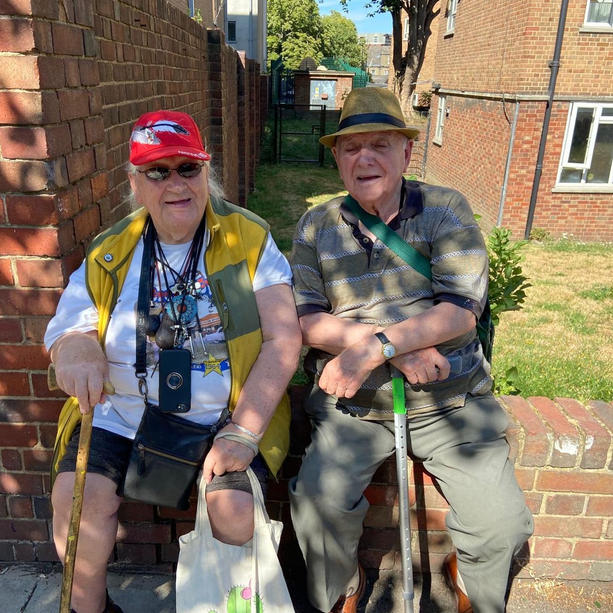 John and John - aged 86 and 90 - enjoying the sunshine outside the Irish Elders and Friends Lunch Club in London.
Our Lunch Club provides over 2500 hot meals each year, tackles isolation amongst older people and creates a place of safety, friendship and belonging.
For information about our services, please visit www.irishelders.org.uk.
To donate, please visit - https://www.paypal.com/gb/fundraiser/charity/3190063