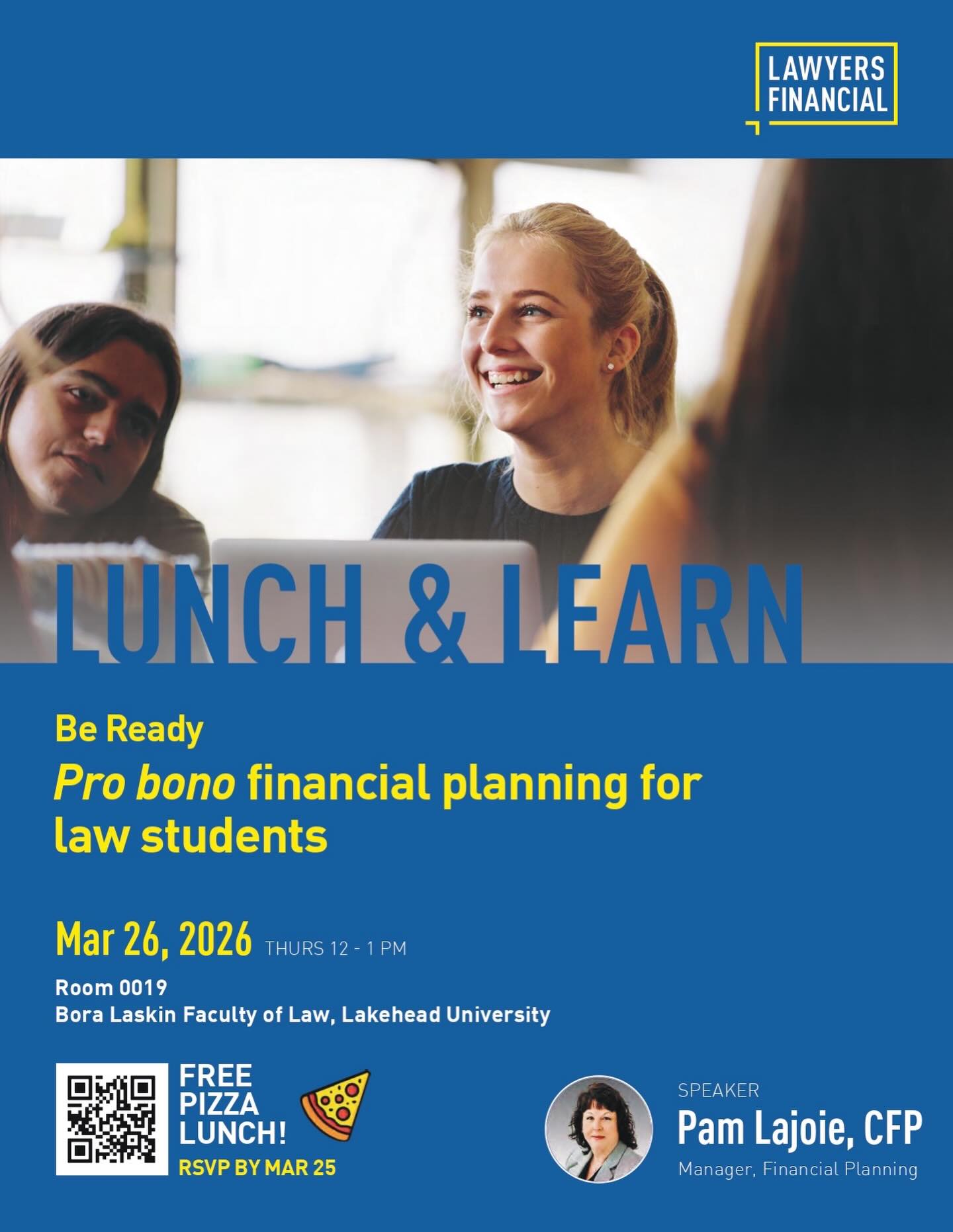 Make sure to sign up/RSVP, using the link in our bio, before March 25 to attend Lunch & Learn! This is a great opportunity to learn more about financial literacy, don’t miss out!