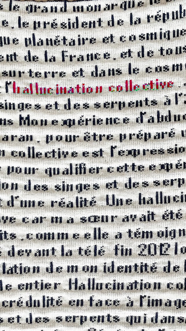 🌀✨ ET SI CE TAPIS N’ÉTAIT PAS UN TAPIS ? ✨🌀
Et s’il était une porte vers un autre monde ?
Un passage secret sous vos pieds ?
Une œuvre d’art qui attend simplement que vous la remarquiez ?
Je vous présente "Hallucination Collective" – un objet décoratif qui pose plus de questions qu’il n’en résout. 🧶👀
Et si les crises mondiales que nous traversons n’étaient le résultat d’une hallucination collective ?
Une réalité que nous avons tricotée, maille après maille, sans toujours en voir les motifs ?
Ce tapis, c’est une invitation à défaire les nœuds – ou au moins, à en rire un peu.
🎥 Regardez cette vidéo pour explorer ses mystères (ou simplement pour rire un peu). Et dites-moi en commentaire : à votre avis, c’est quoi, cet objet ?
Un portail ? Un piège à poussière très stylé ? Une excuse pour ne pas ranger ?
💬 PS : Si vous osez marcher dessus, envoyez-moi une photo… ou un rapport d’hallucination. 😉
#TapisMagique #CriseMondiale #HallucinationCollective #Tricot #ArtContemporain #TricotPoétique #CaligraphicParis
#FabriquéàParis #MadeinFrance