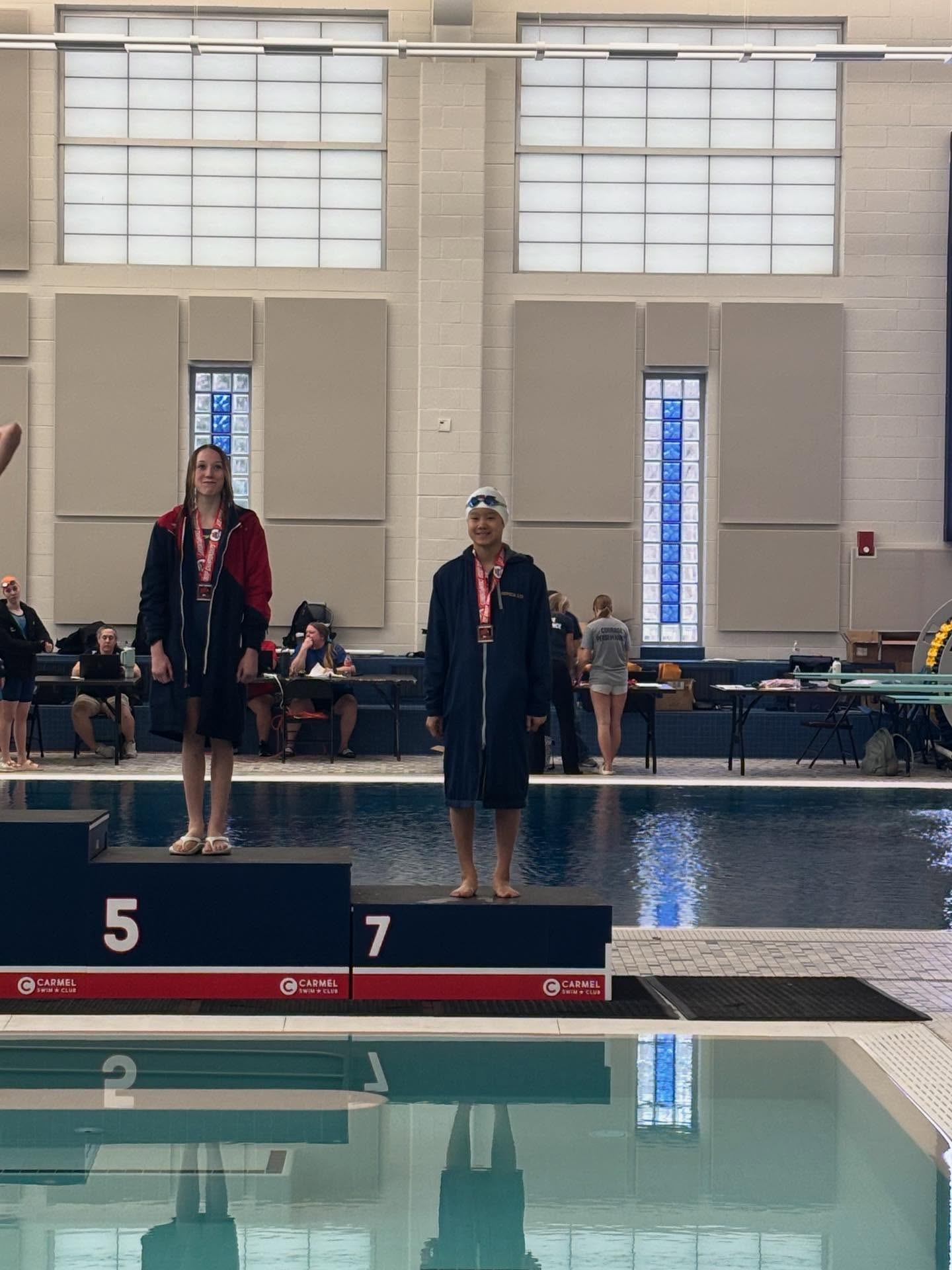 IN Age Group Short Course Champs:
Girls 11-12 200 IM:
Sophia Liu - 7th Place