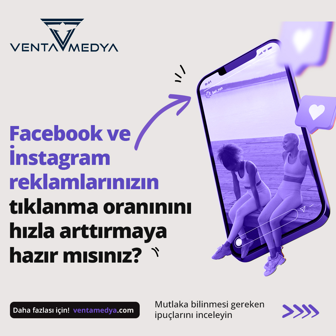 Facebook ve Instagram'da reklam tıklanma oranınızı artırmakta zorlanıyor musunuz? 🚀 Kampanyalarınızı optimize etmek ve gerçek sonuçları görmek için en iyi stratejilerimizden yararlanın!
#dijitalpazarlama #pazarlama #reklam #ventamedya