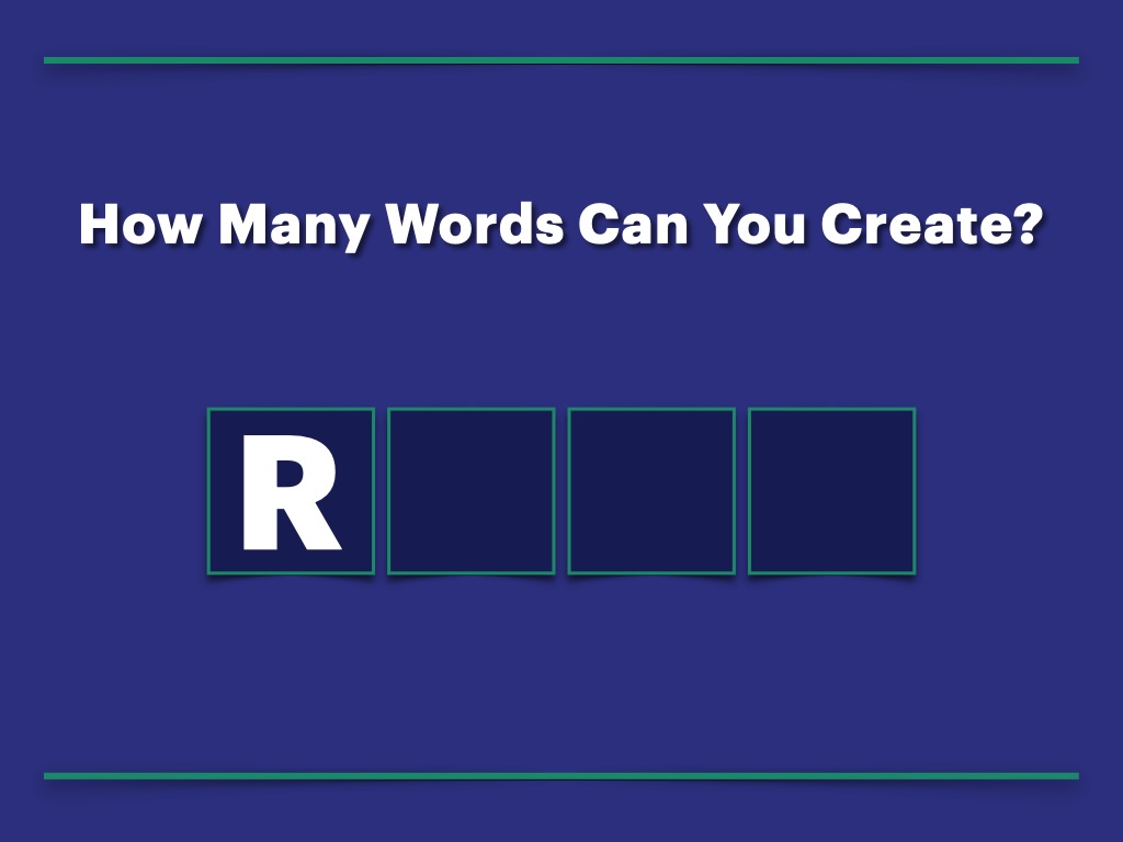 Quick English warmup! How many four letter words can you create starting with “R”?
#learnenglish #englishpractice #inglesparaadultos #inglesparabrasileiros #inglesparatodos
