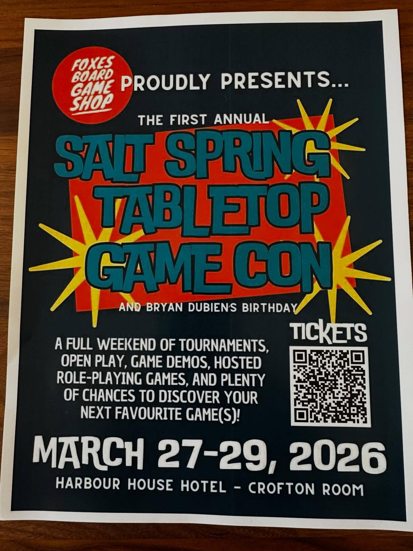 Heading over to Foxes Board Games on Saltspring Island this Saturday! Anyone wanting to play testing our newest creation “Nebula Nom-Noms”, come on over and get your fix in!