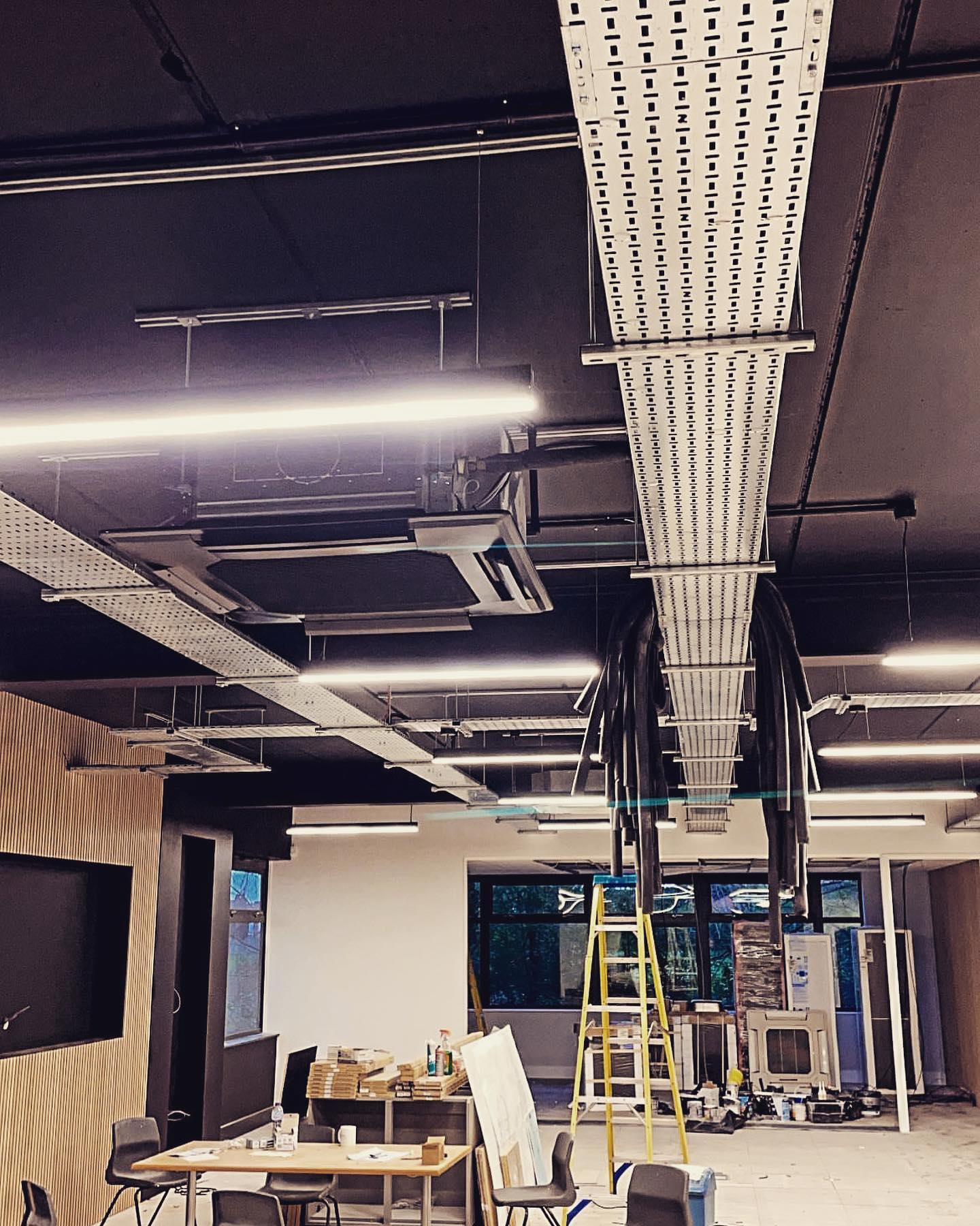A few from a recent office re-fit completed in Egham. All units decommissioned and re-installed during the refurbishment. The MVHR was installed to ventilate internal meeting rooms.