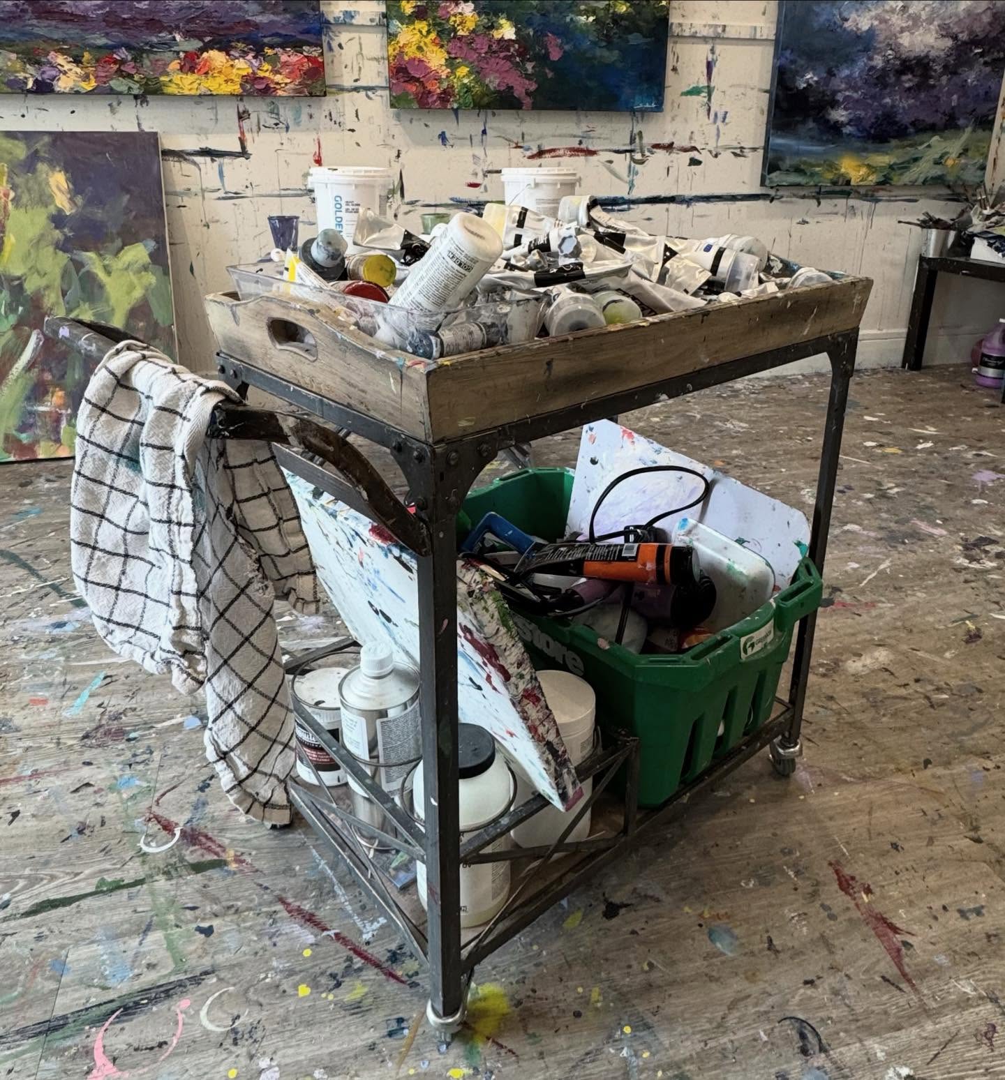 Creative chaos… or just chaos? 🎨😅
My “organization system” (if we’re calling it that) has me side-eyeing this paint cart… there has to be a better way than digging for 2 minutes every time I need a colour!? 🤦♀️
Suggestions welcome.
.
.
.
#artistproblems #paintorganization #paintcart #artistlife #edmontonartist