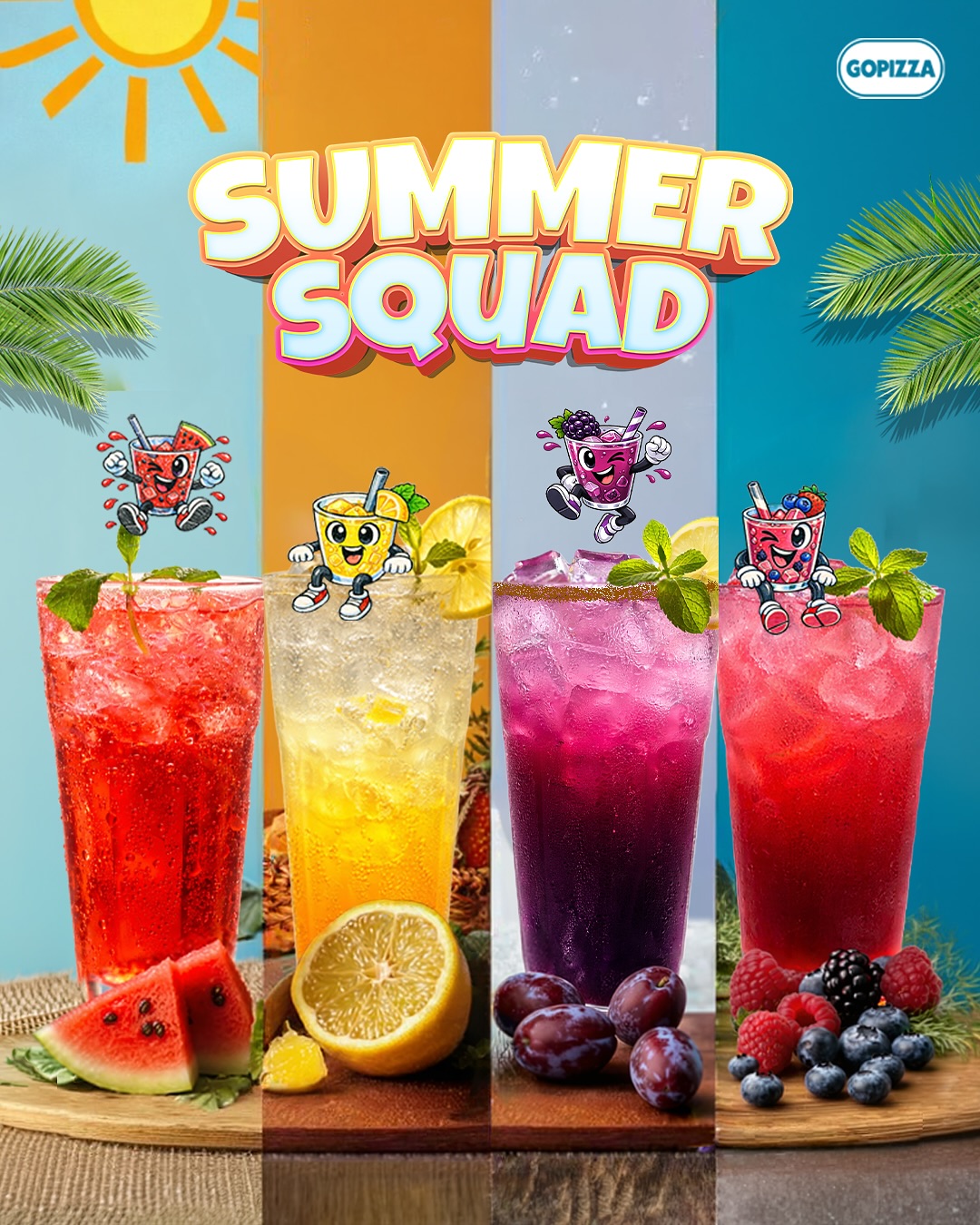Warning: You’re about to get obsessed 🍓🍋🍇
Meet the Summer Squad — refreshing, juicy & impossible to ignore
Drop by your nearest GOPIZZA outlet or order now on Swiggy & Zomato 🚀
Come sip the vibe ✨
#summersquad #GOPIZZA #beattheheat #sipthevibe #staycool #summerdrinks #chillmodeon #drinkup #freshflavours #thirsttrap #coolcravings #sipsiphooray #fruitfusion #refreshingvibes #instadrinks #foodieindia #bangalorefoodies #zomatoindia #swiggyindia #ordernow #drinkstagram #foodstagram #explorepage✨ #trendingnow #garmikasolution