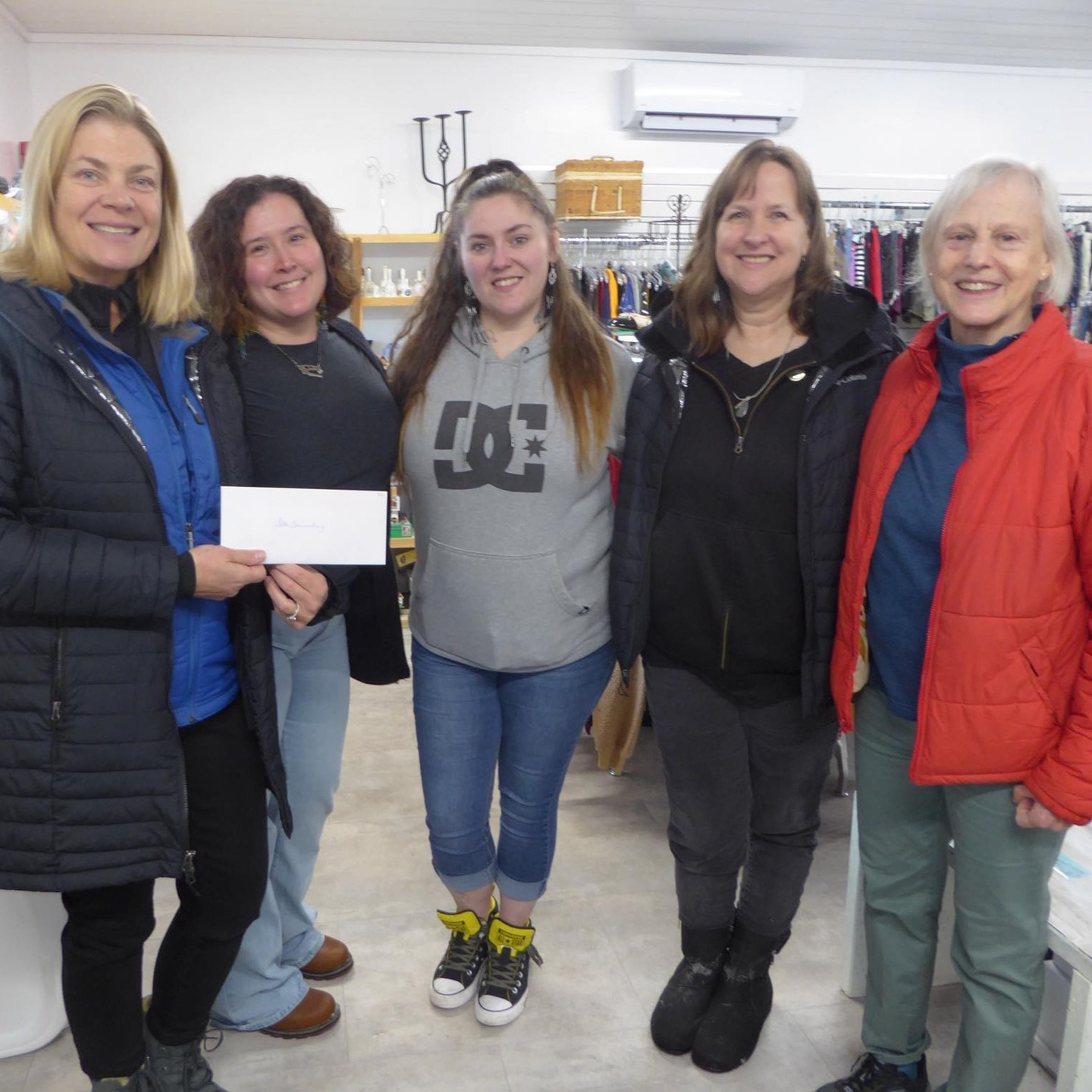 White E Board President Marta Martinsen, right, presented a grant award of $6800 to Sitka Counseling. Pictured on the left is Amy Zanuzoski, Sitka Counseling Executive Director. Danielle Feldpausch is the Harbor Lights Program Coordinator; Jamie Tomlinson is Program Coordinator for the Sitka Residential Program and Michelle Kavouras is Prevention Director.
Thank you for continued support for our community!
We are grateful for you generosity! 🥰