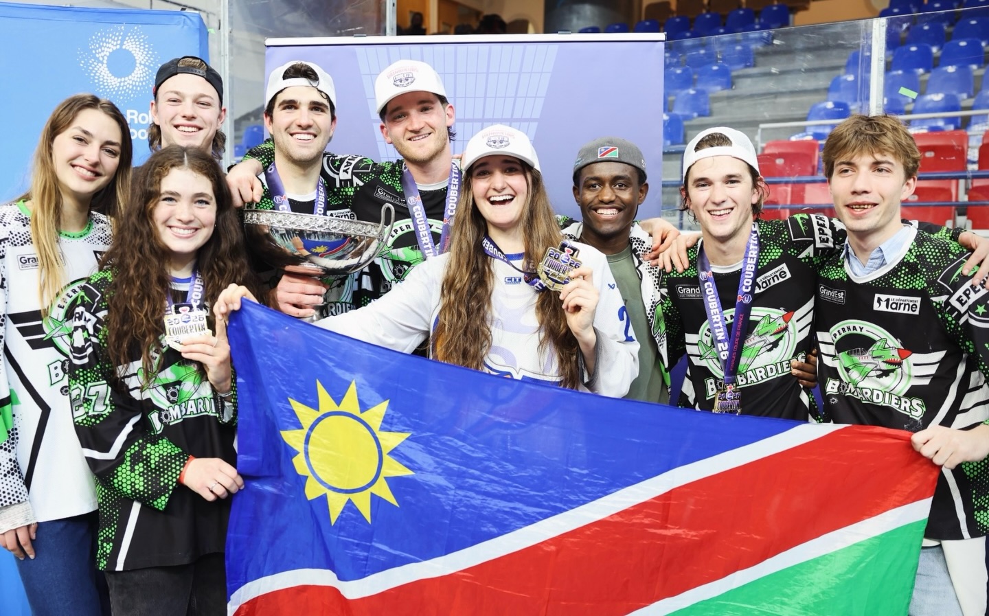 Such a momentous moment for our Namibian players competing overseas and this on our Independence weekend too!
CONGRATULATIONS on the massive wins @sean.r.liechti @amandus.rottcher @leighzenecoetzee @christine.rottcher @christiaan.21 (MVP)!
You had us on the edges of our seats and made us beyond proud!!!
And to see so many Pirate Family supporters be right there with you, is just priceless…. 🖤🏴☠️
@official_namibian_inlinehockey