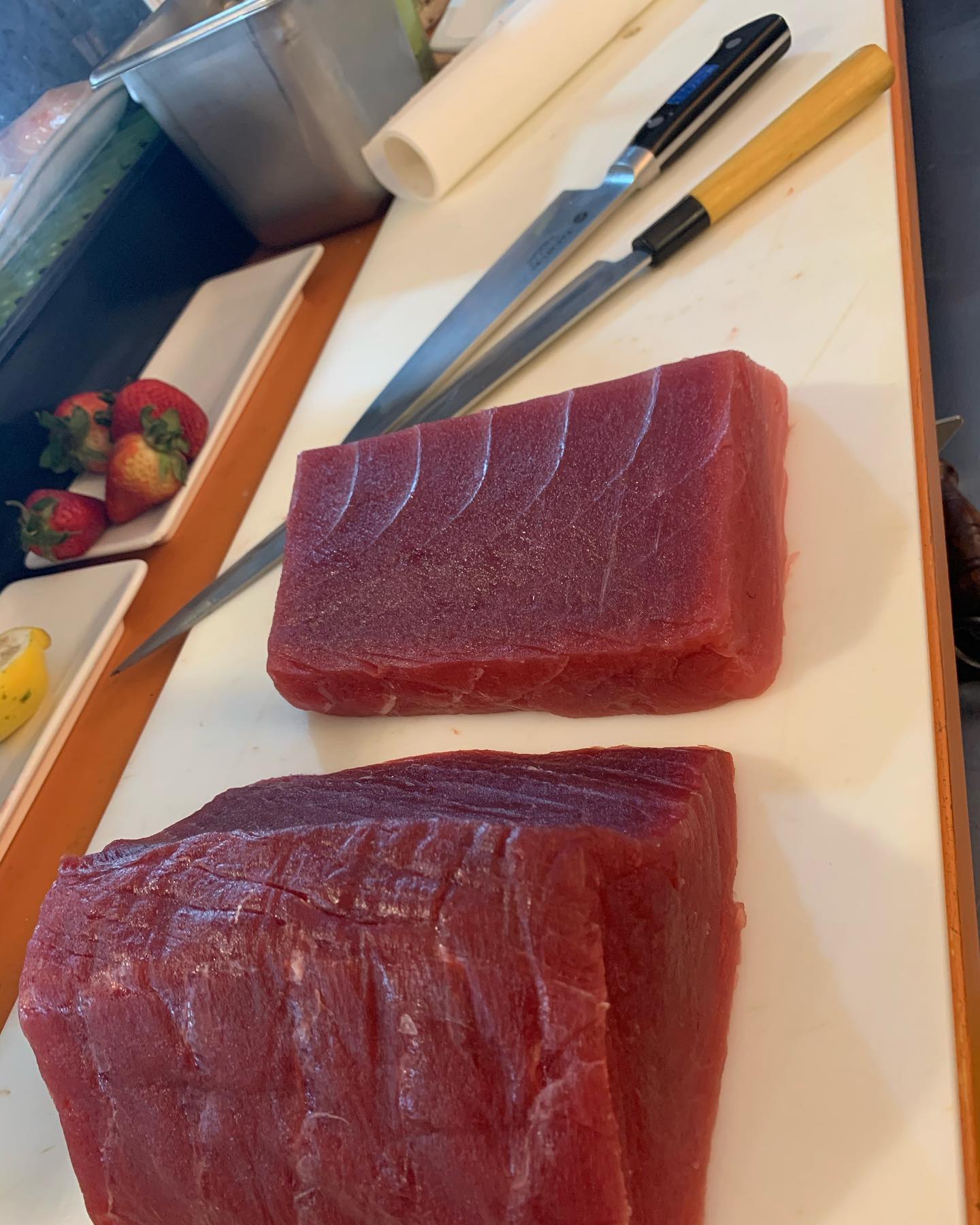 Even with everything going on at the moment, we still have MULTIPLE deliveries from all of our vendors each week to ensure we have the best quality Utah can get. 🔪🐟 @t99ekio
#Maguro #Sake #Hamachi
#SoySushiUtah
*
*
*
*
*
*
*
#Utah #Murray #801 #Views #SLC #SaltLakeCity #Yelp #UtahRestaurants #YelpSLC #Foodie #Like #March #Sushi #Drinks #Instafood #Foodgasm #GrubHub #UtahGrubhub #Delivery #Weekend #Healthy #Contemporary #NoFilter #Healthy #UtahLocal