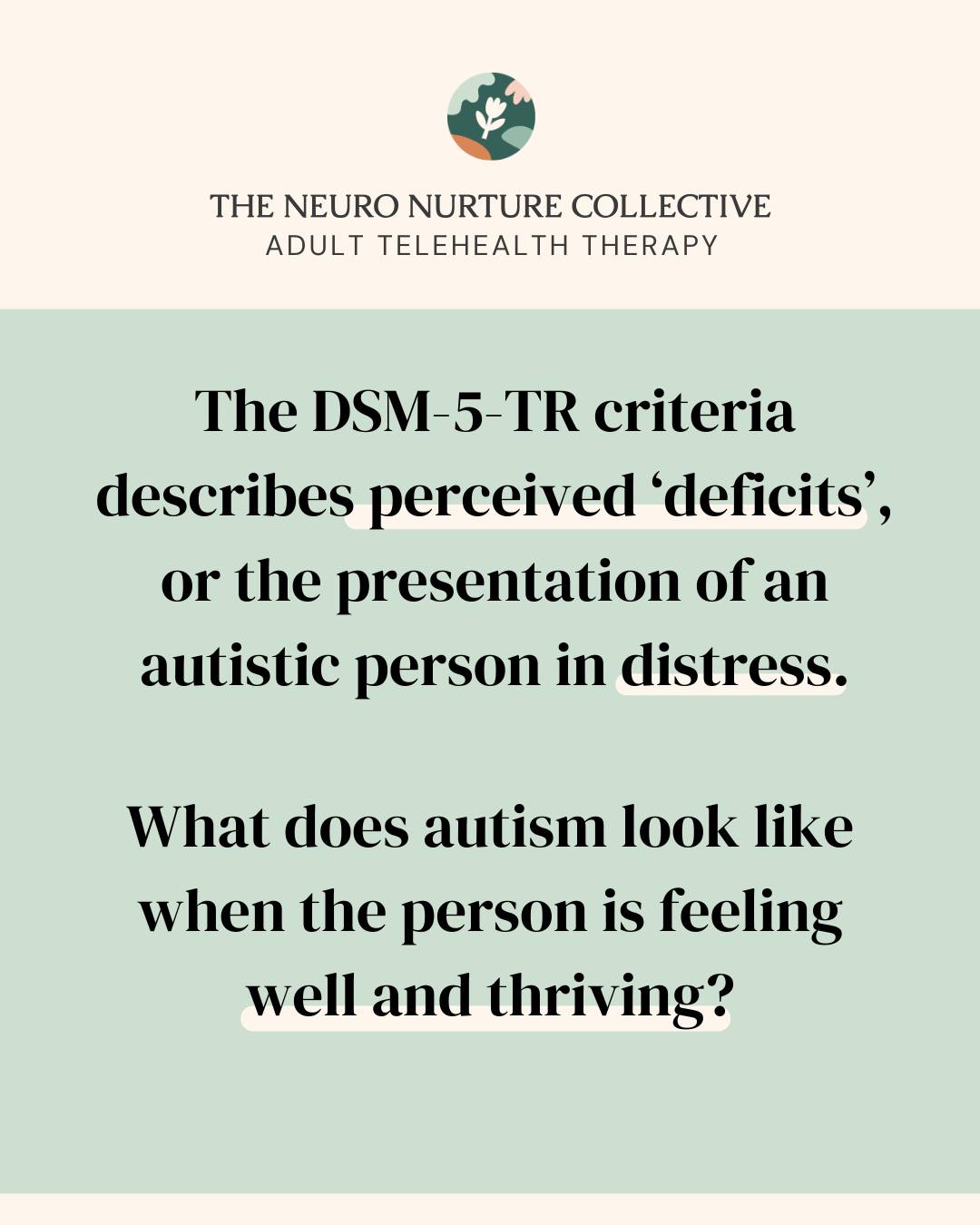 Let's not ignore autistic people's struggles (which can be very real). But let's wonder about what it looks like when we view an autistic person not as a deficient neurotypical, but as a person with a distinct neurotype that therefore has unique challenges and capabilities. 🧠