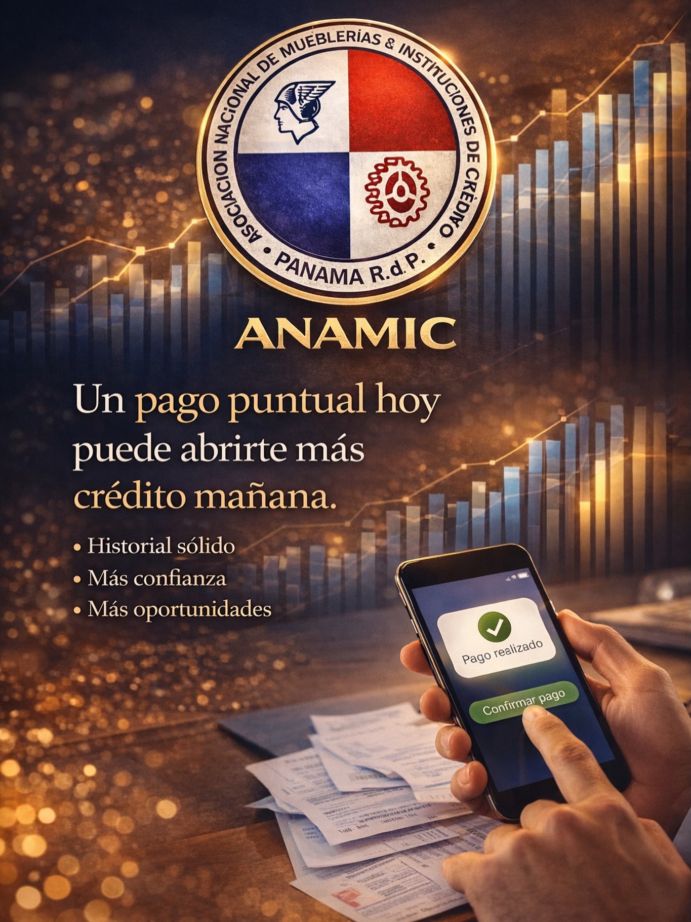 Cada pago puntual cuenta.
No solo mantiene tus cuentas al día: también construye confianza financiera.
Un historial ordenado puede ayudarte a acceder a mejores condiciones, más oportunidades y mayor estabilidad económica.
La disciplina financiera siempre tiene recompensa.