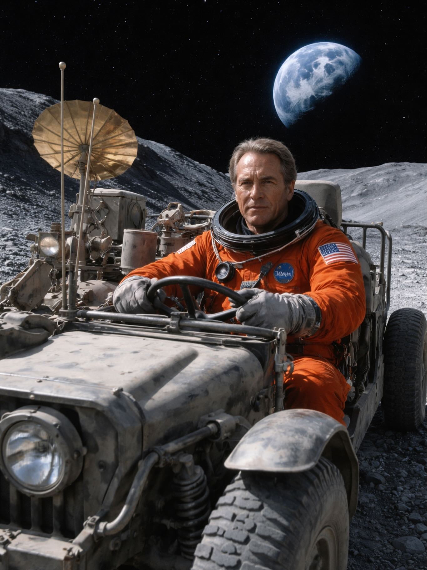 Tommy Lee Jones did have a chance to drive his favorite vehicle after saving the world in space cowboys