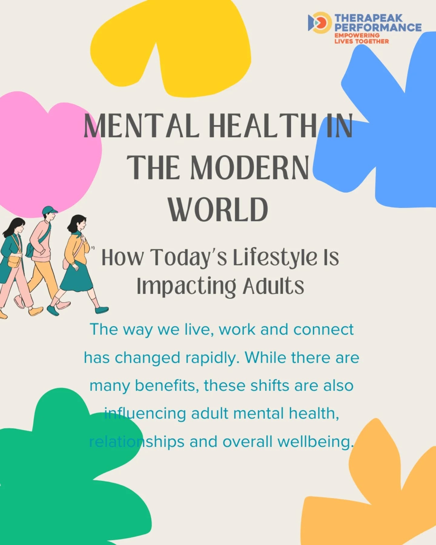 We are more connected than ever. Yet many adults feel more isolated, overwhelmed and disconnected from themselves.
Modern life moves fast. Constant notifications. Productivity pressure. Online comparison. Fewer deep, meaningful conversations. Less community.
Over time, this can impact our relationships, our sense of belonging and even our sense of purpose.
Mental health is not just about managing stress. It is about connection. Community. Meaning.
If you have been feeling stretched, disconnected or unsure of your direction, you are not alone. Small intentional shifts toward real connection and clearer boundaries can make a powerful difference.
Save this as a reminder to check in with yourself this week.
#MentalHealthAwareness #AdultWellbeing #ConnectionMatters #SenseOfBelonging #occupationaltherapy